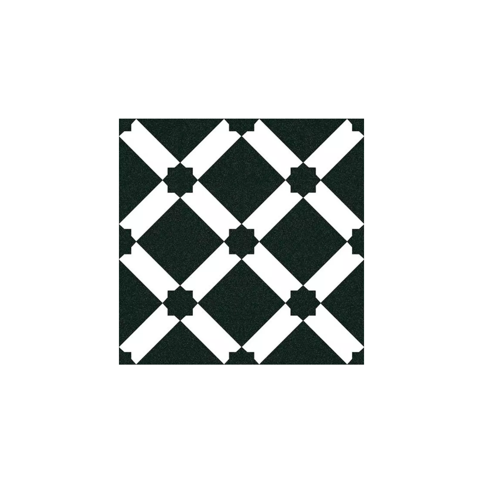 Carrelage grès effet carreau ciment 1900 Palau Grafito noir , 20x20cm 