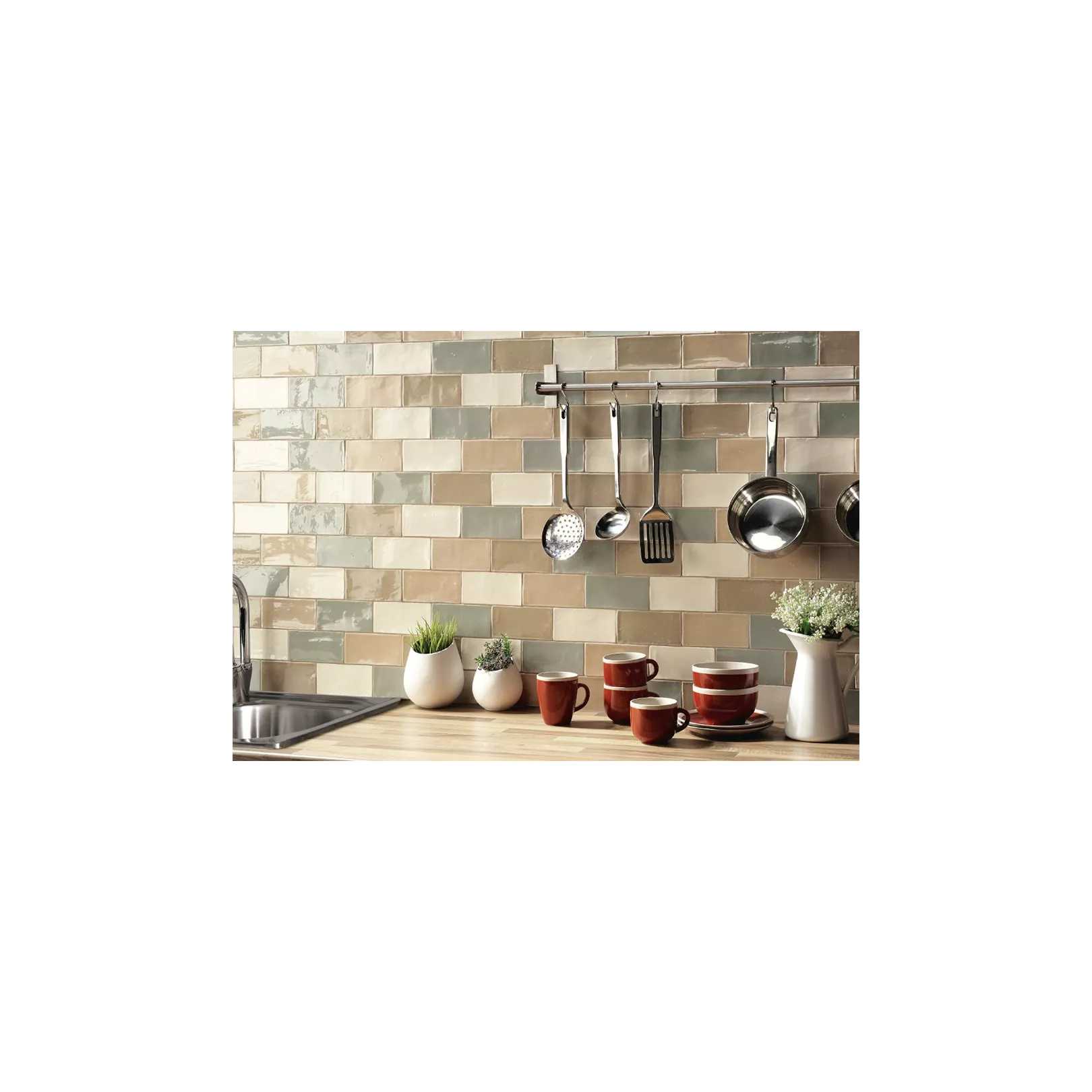 Carrelage mural faïence Costwold (12 couleurs, 2 formats et Bullnose))