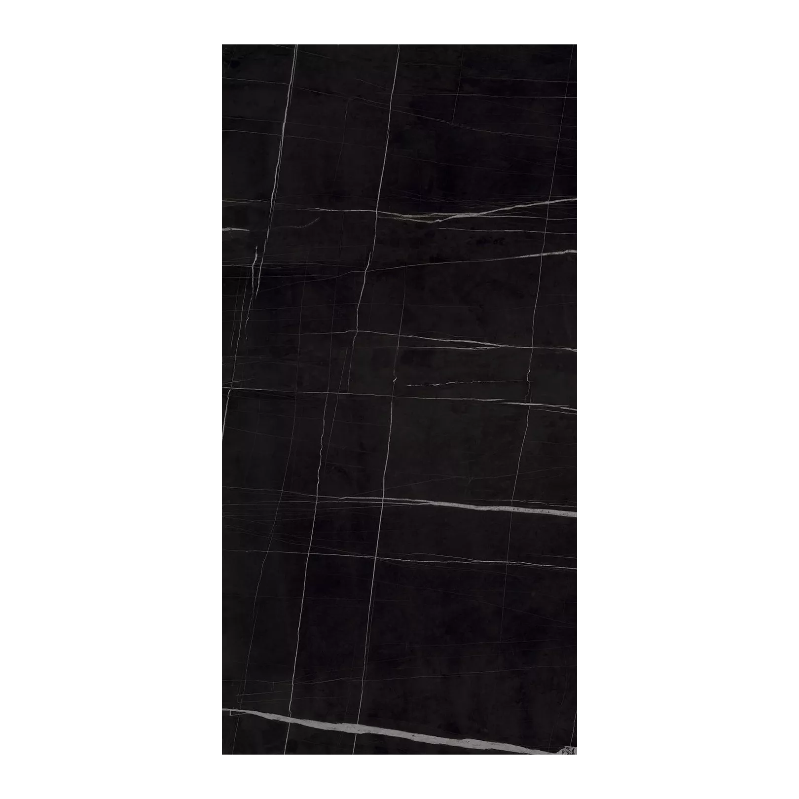 Carrelage grès cérame effet marbre Sahara Noir (5formats, 3 finitions)