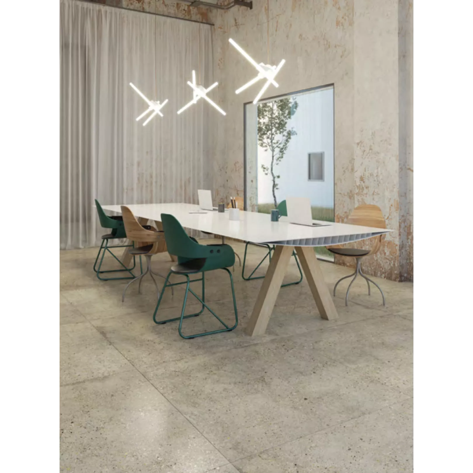 Carrelage grès cérame effet terrazzo Wind (5 couleurs, 6 formats)