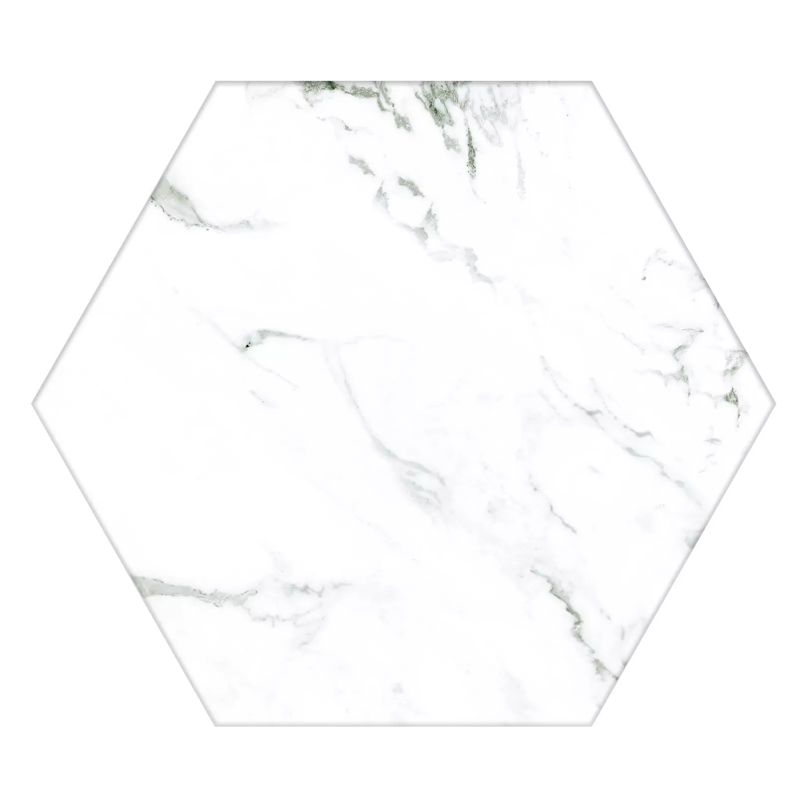 Carrelage grès cérame Hex 25 Calacatta hexagone 25x22cm