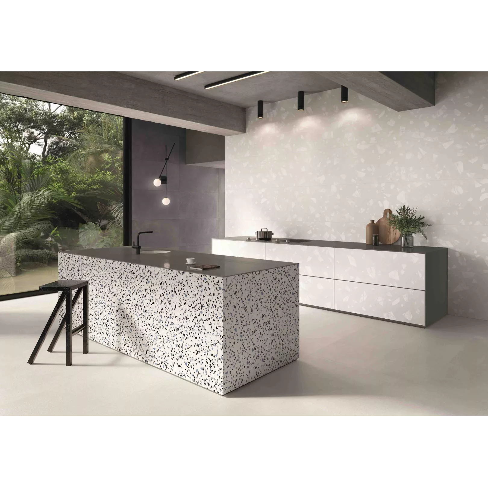 Carrelage grès cérame effet terrazzo Medley Minimal (6 couleurs, 4 formats)