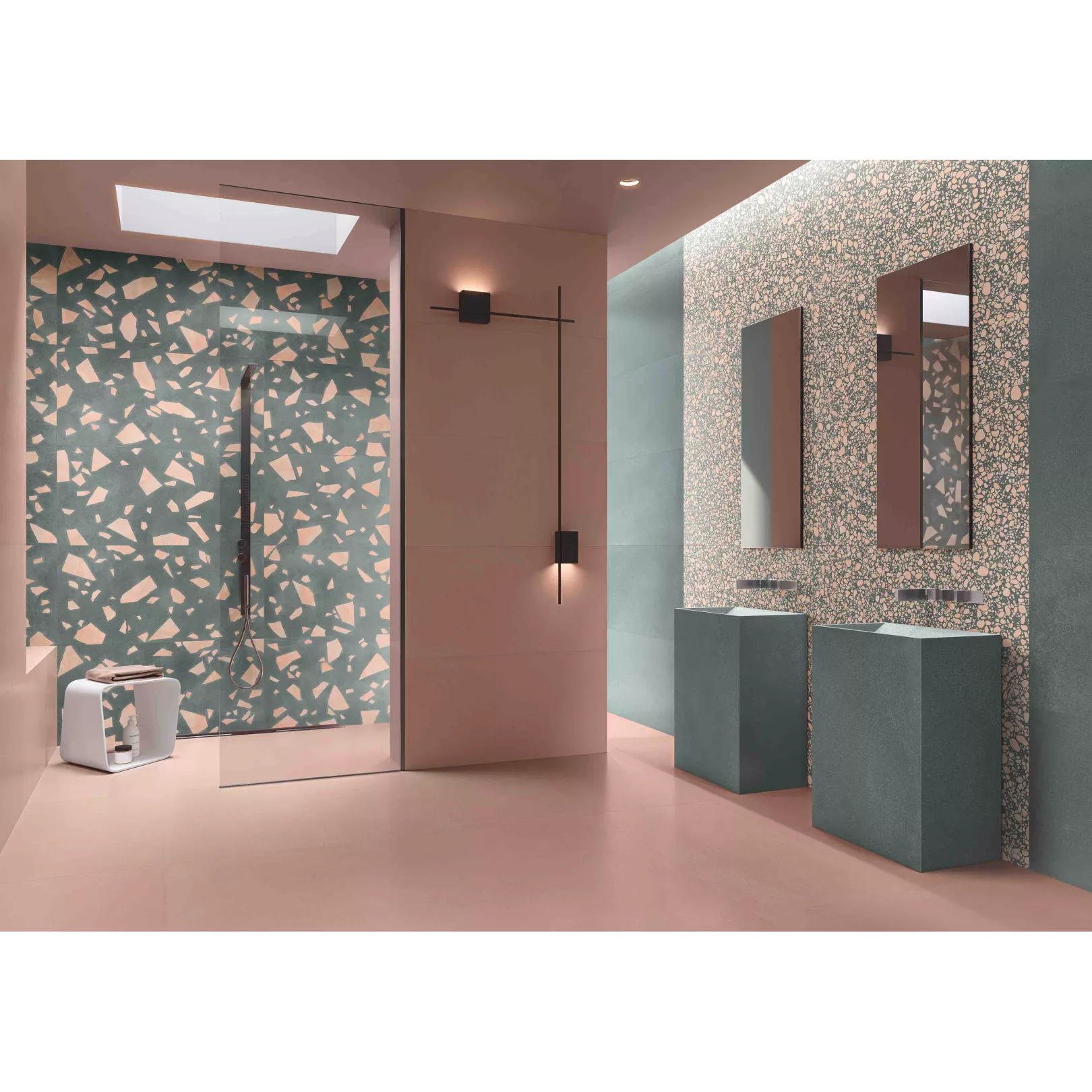 Carrelage grès cérame effet terrazzo Medley Minimal (6 couleurs, 4 formats)