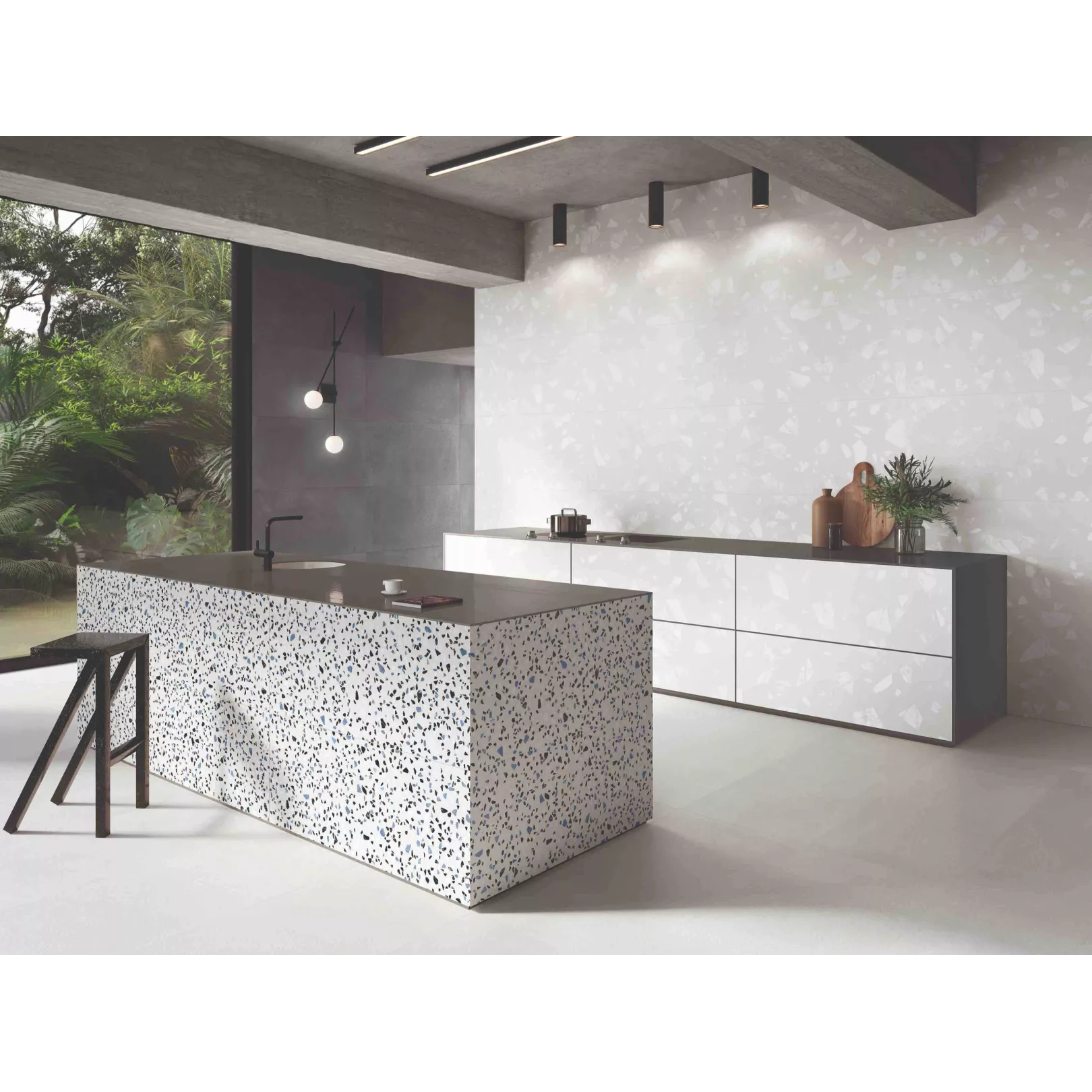 Carrelage grès cérame effet terrazzo Medley Minimal (6 couleurs, 4 formats)