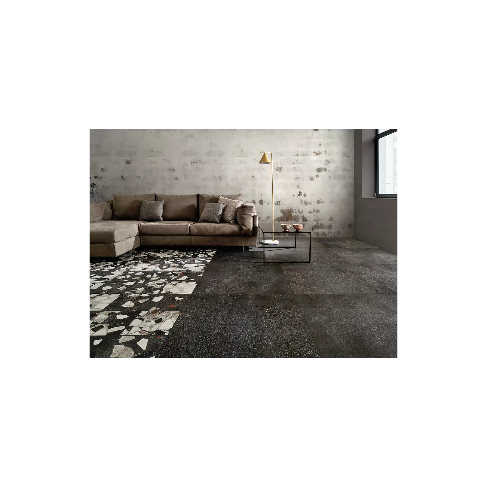 Grès cérame Cosmic Blanc Plus, poli, 100x100x0,6cm