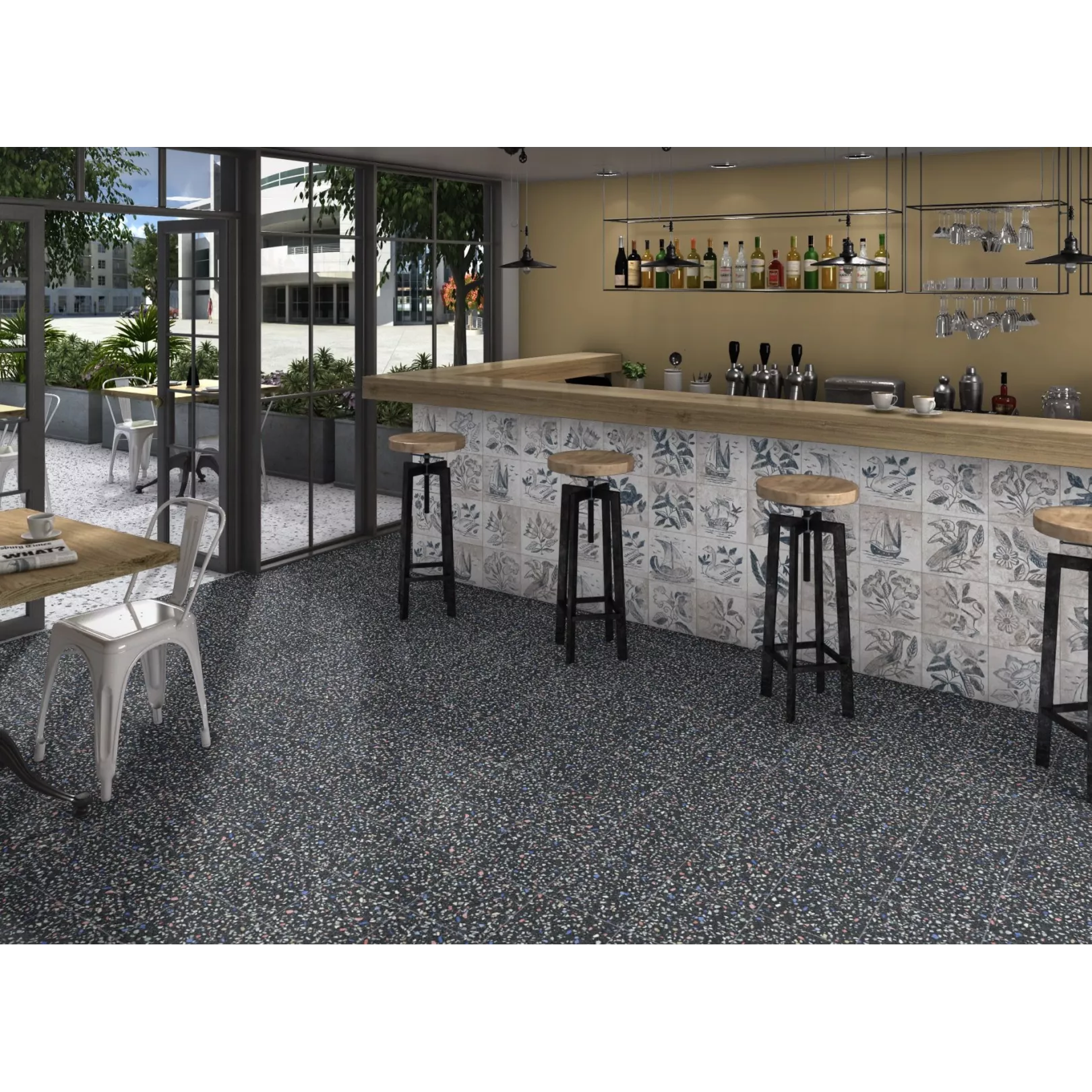 Carrelage grès cérame Hex 25 Venice hexagone 25x22cm (9 couleurs)