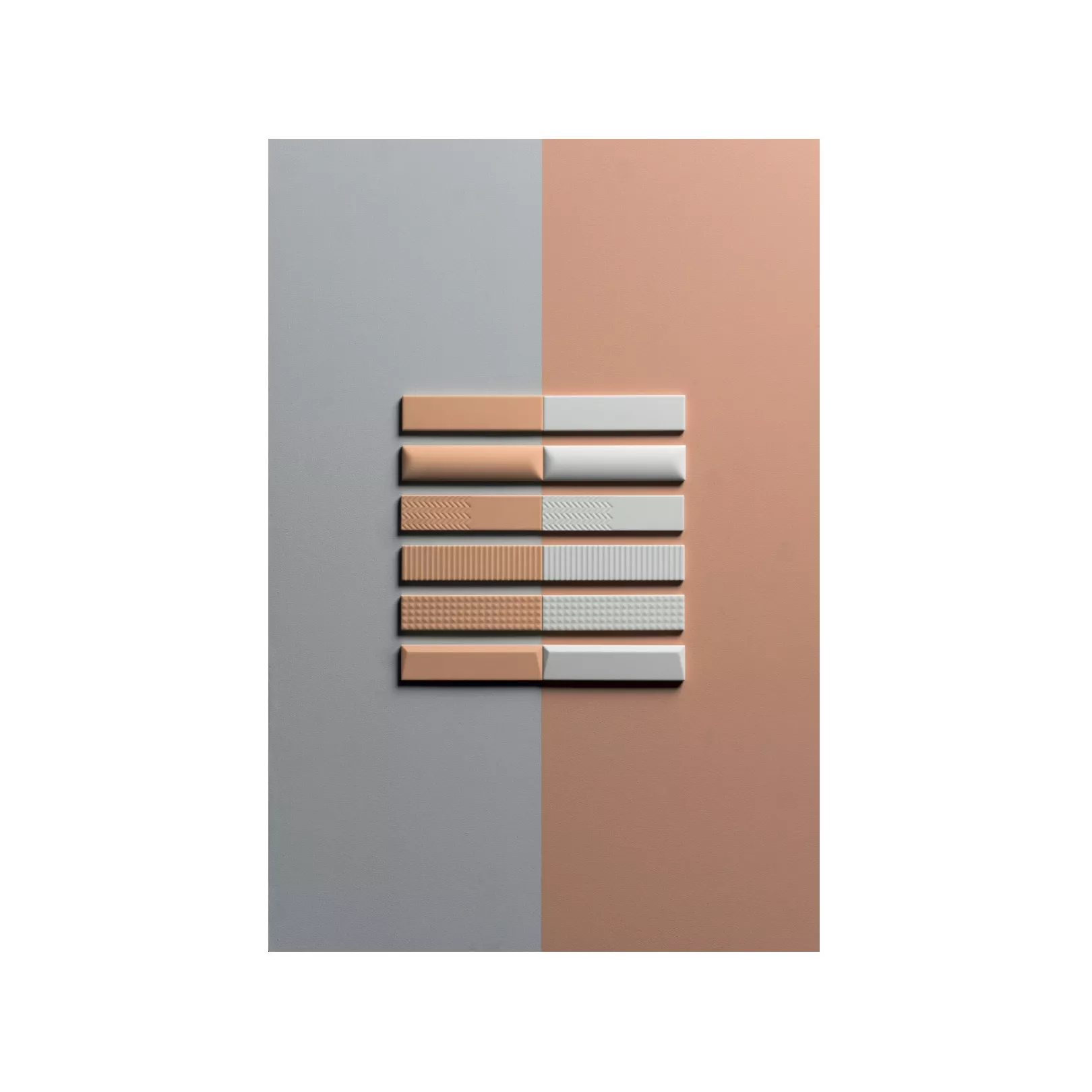 Carrelage grès cérame effet Biscuit 20x5cm (4 couleurs, 6 formats)