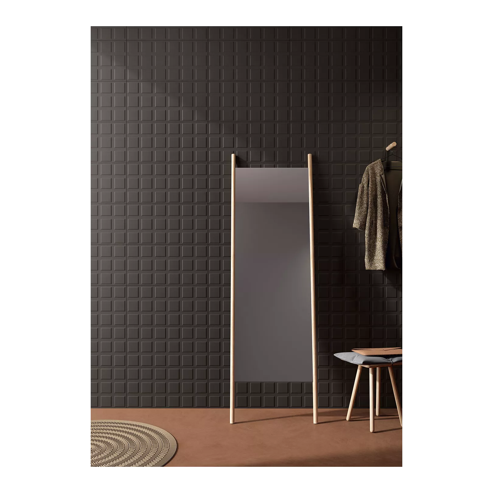 Carrelage grès cérame effet ciment graphique Block (7 couleurs, 2  formats)