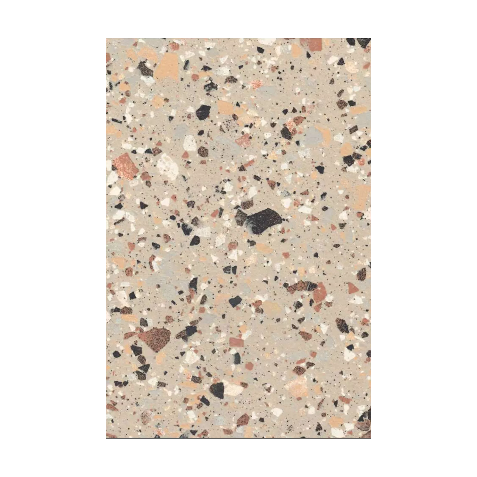 Carrelage grès cérame effet terrazzo Venice Villa Graphite (6 couleurs, 4 formats, 3 finitions)