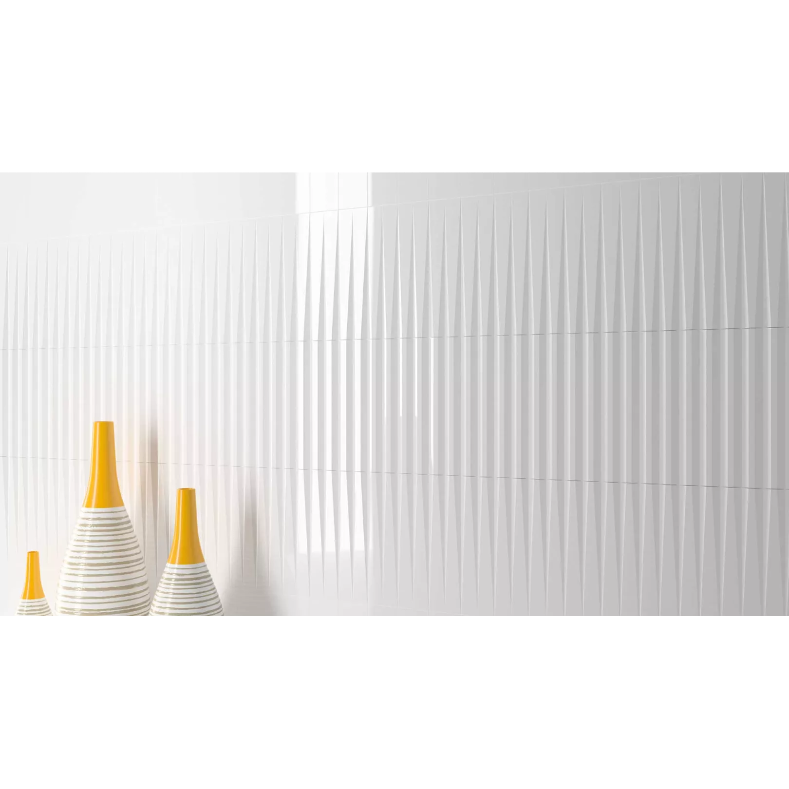 faience STRIPES White glossy 30x7,5cm Stripes + Transition + Liso
