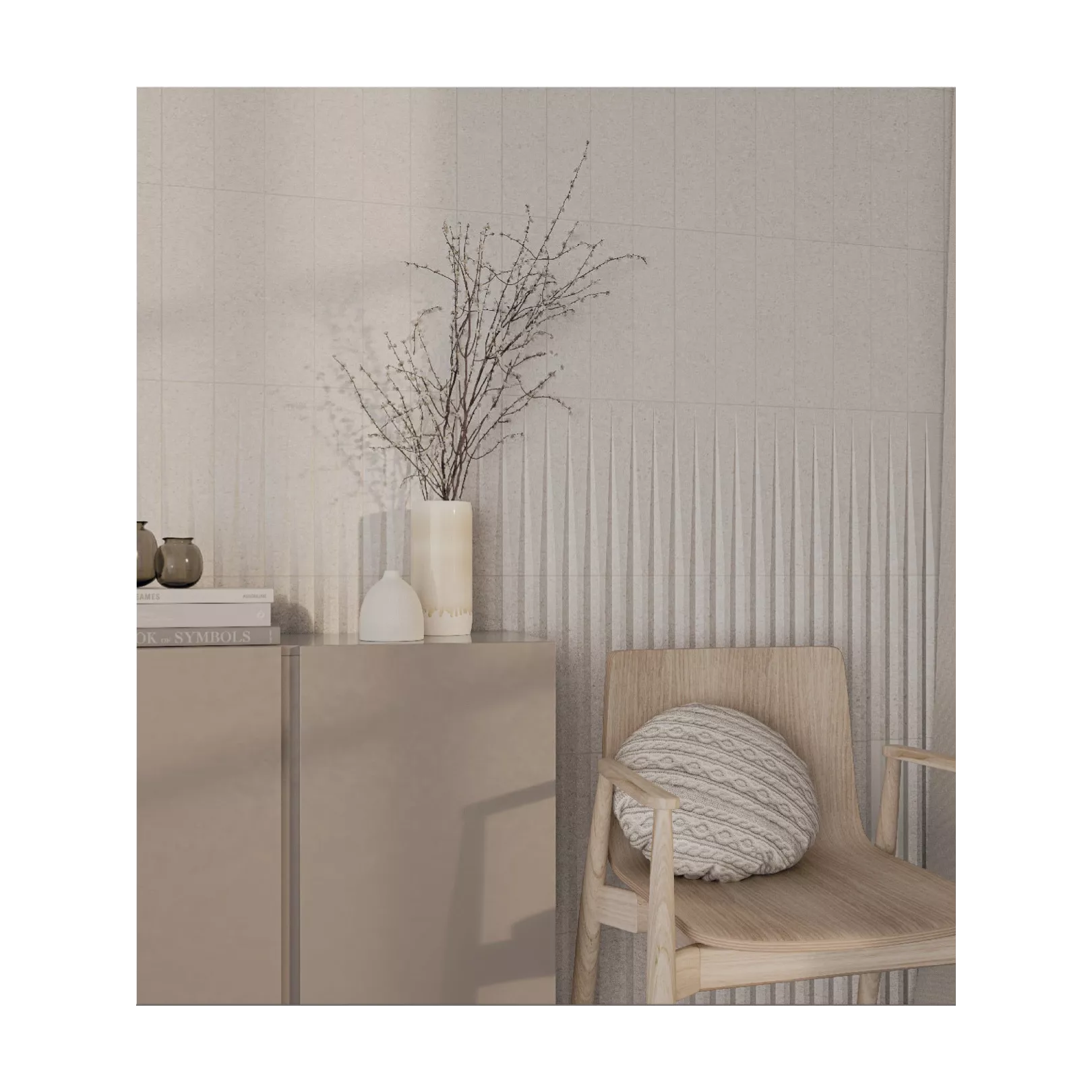 faience STRIPES White Stone moucheté 30x7,5cm Stripes + Transition + Liso