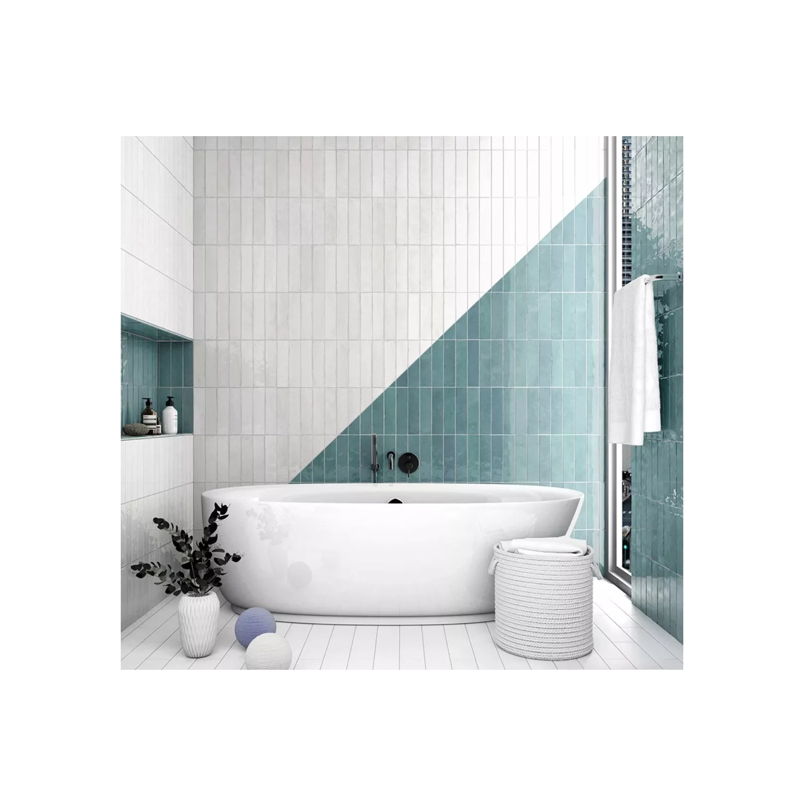 Carrelage mural faïence Tribeca (10 couleurs, 3 formats)