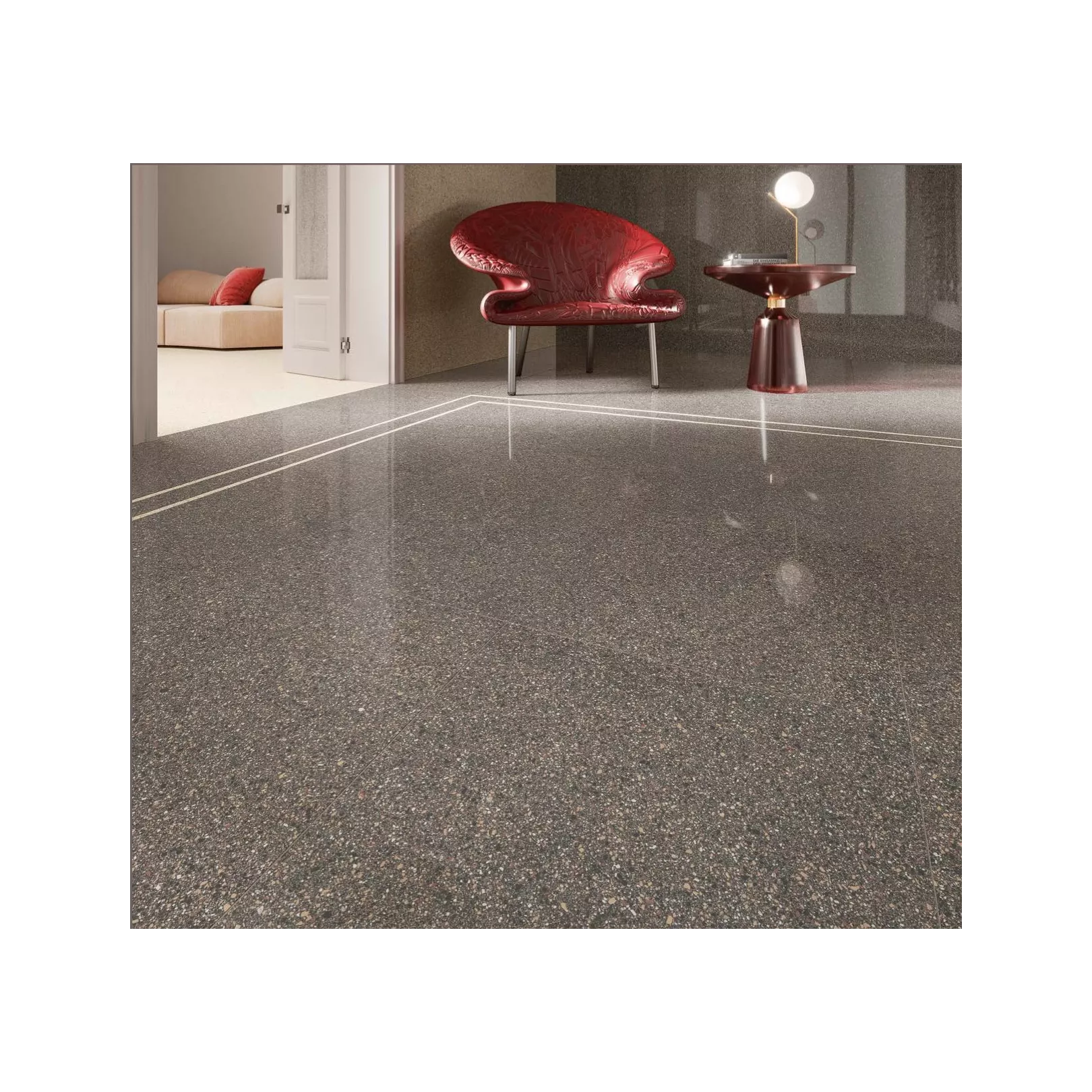 Carrelage grès cérame effet terrazzo Venice Rialto (8 couleurs, 4 formats, 3 finitions)