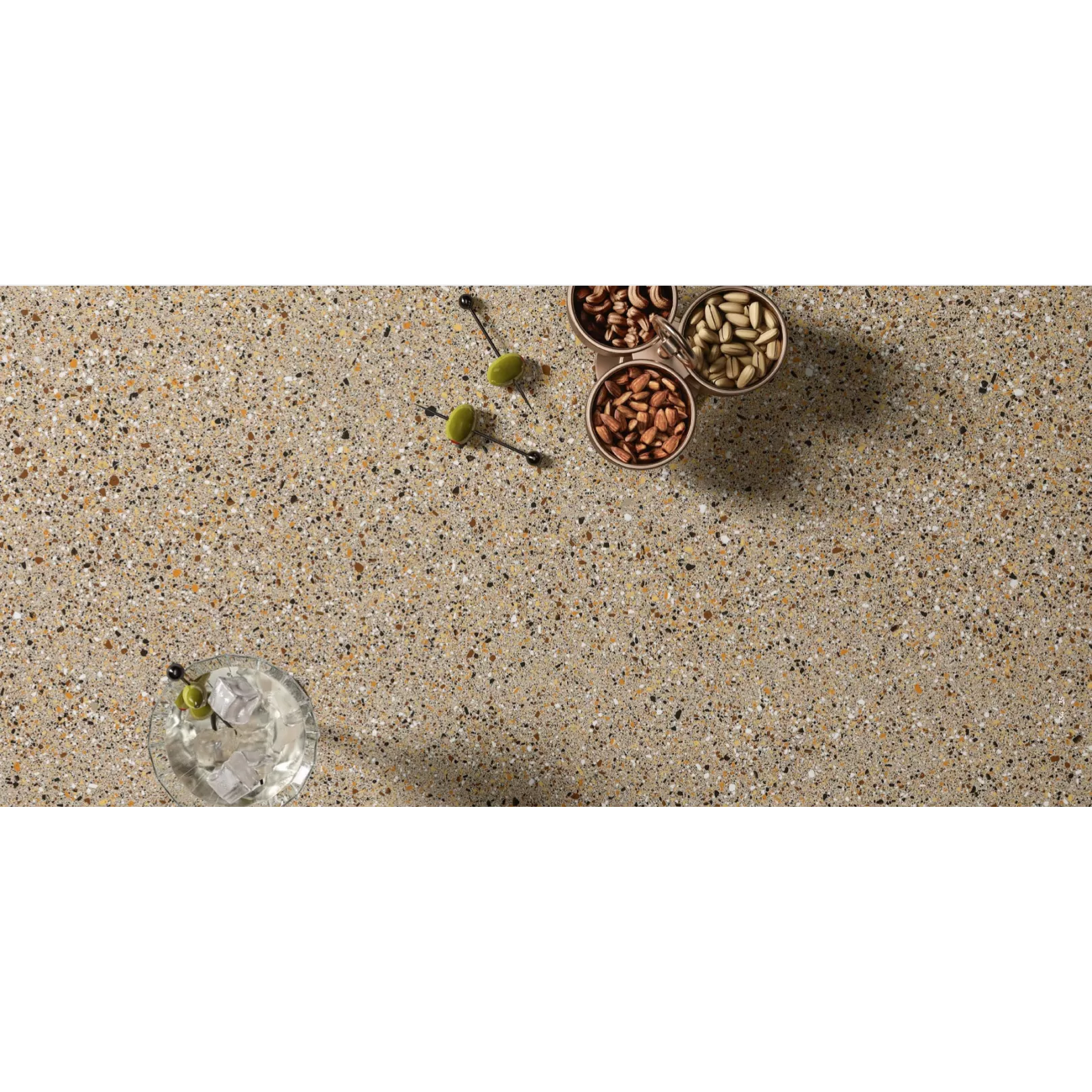 Carrelage grès cérame effet terrazzo Venice Rialto (8 couleurs, 4 formats, 3 finitions)