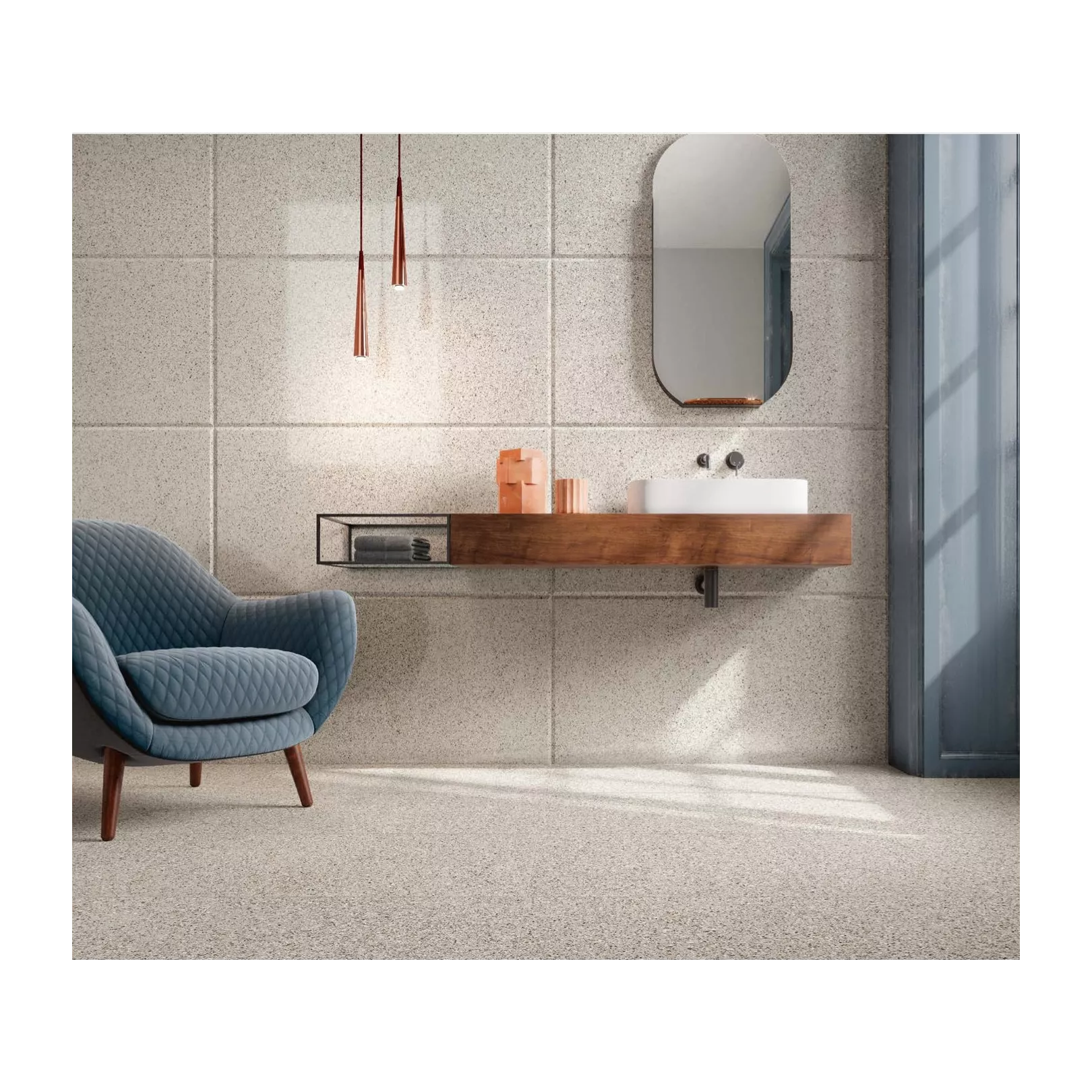 Carrelage grès cérame effet terrazzo Palladio (6 couleurs, 2 formats, 2 finitions)