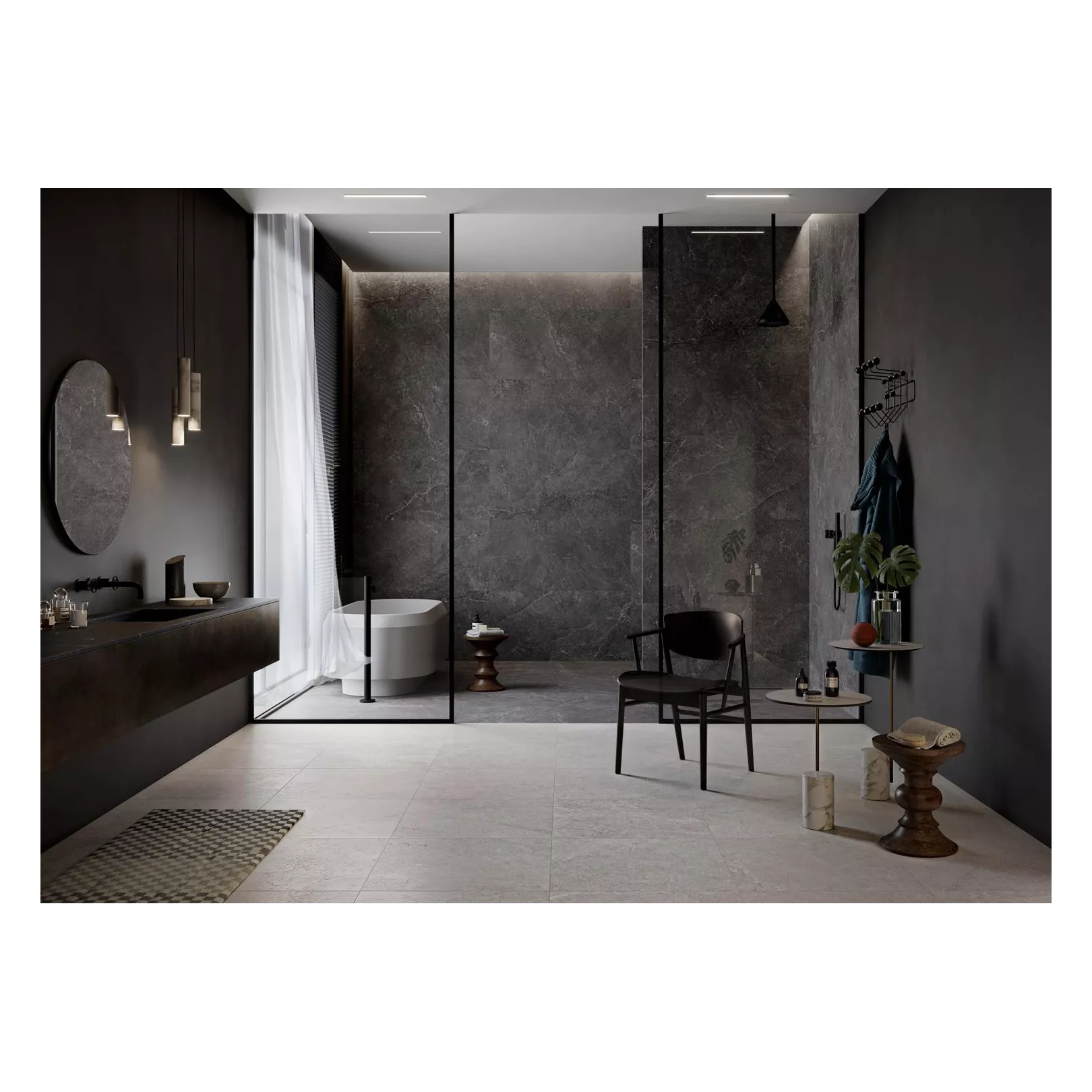 Carrelage grès cérame effet pierre brut Lithos (4 formats, 4 couleurs, 4 finitions)