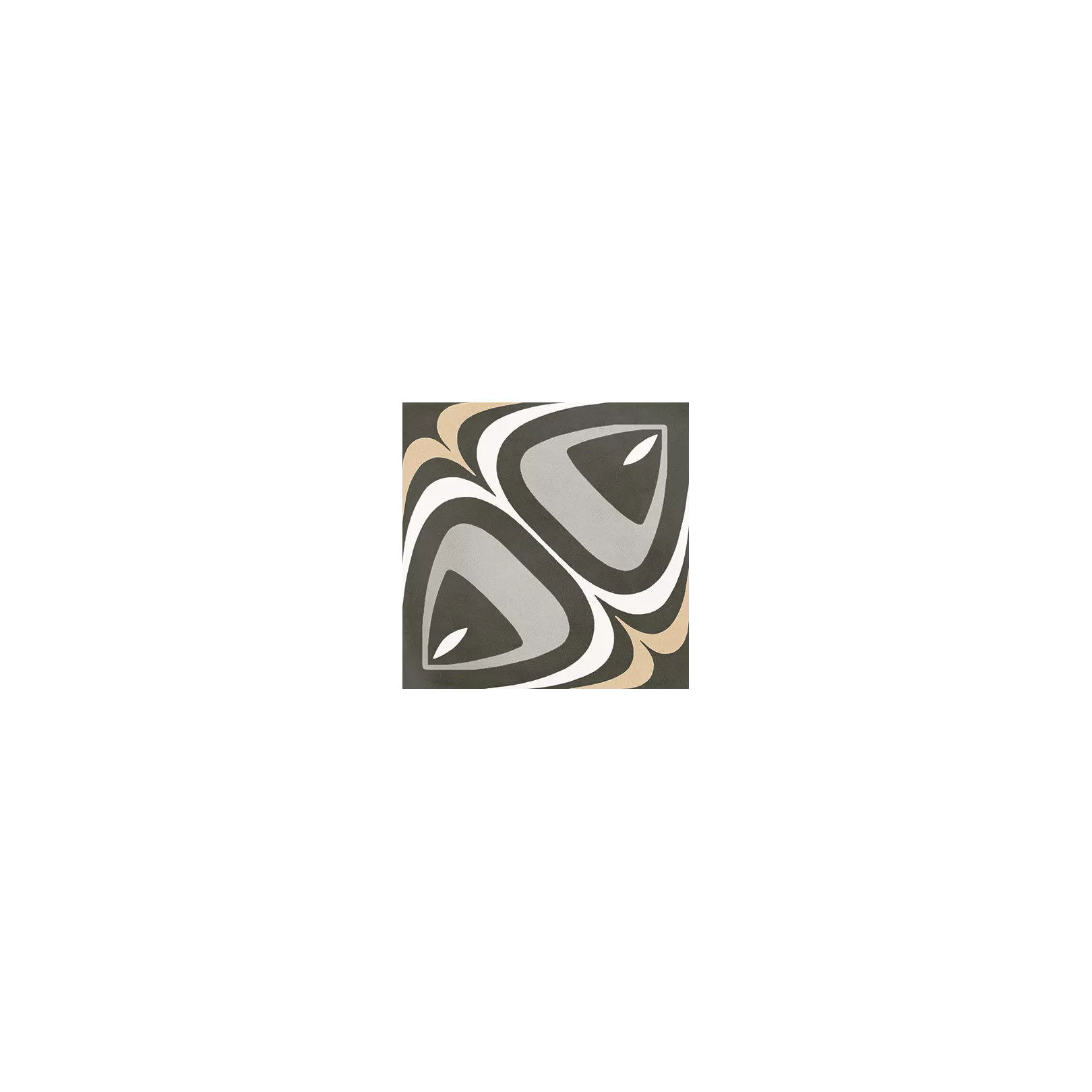 Carrelage grès cérame effet carreau ciment motif gris, gris foncé et jaune POP Tile Marquee 15x15cm