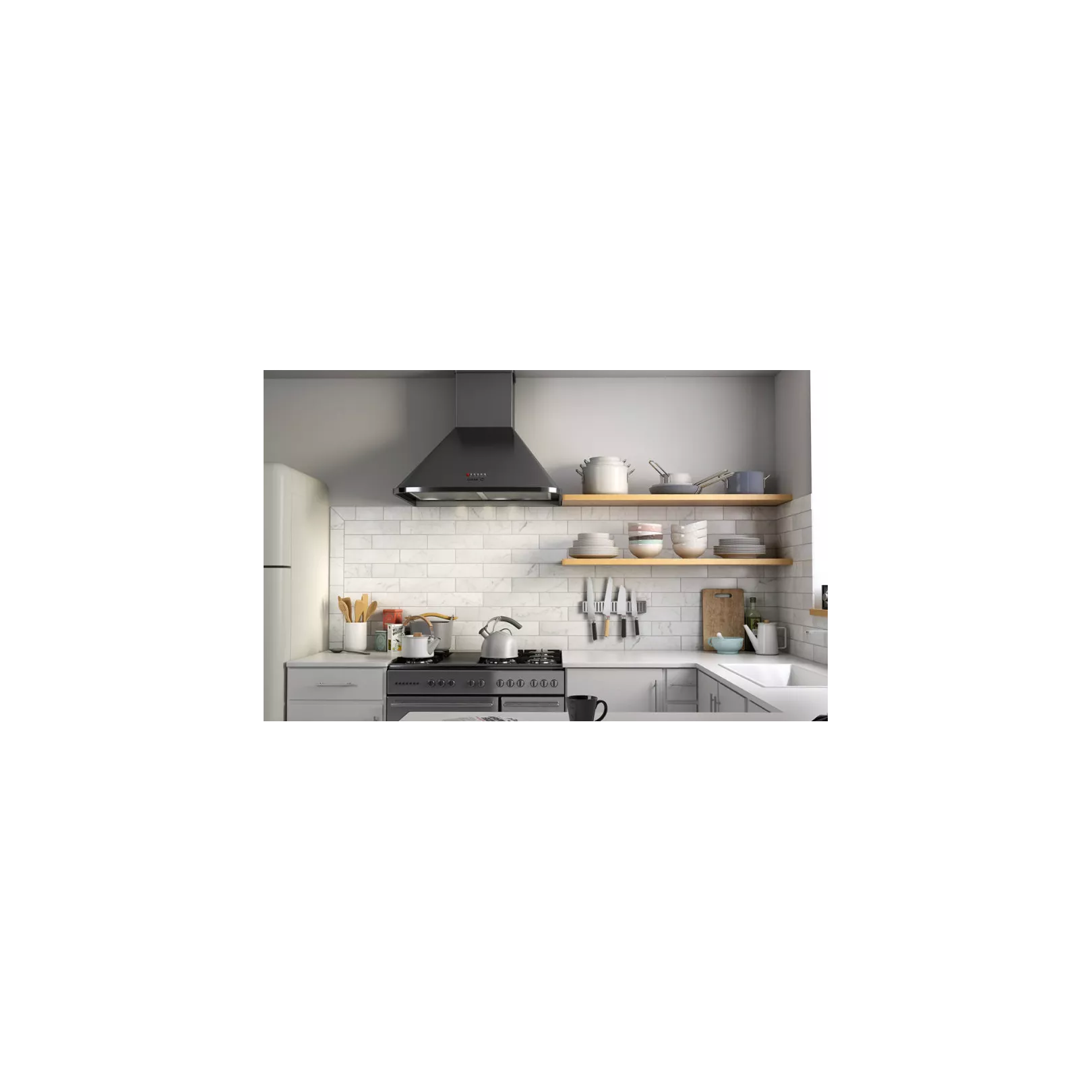 Carrelage mural faïence effet marbre blanc Carrara (2 formats + bullnose, 2 finitions)