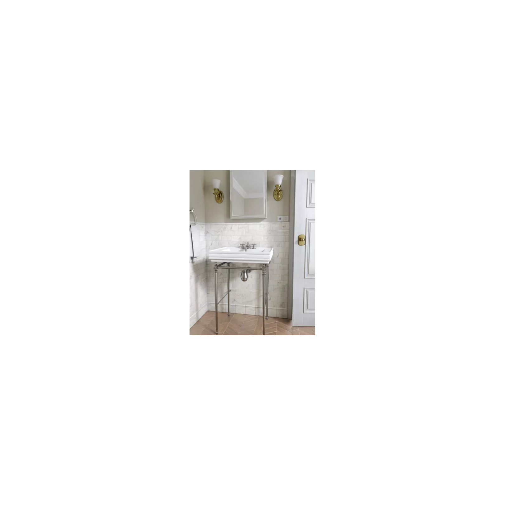 Carrelage mural faïence effet marbre blanc Carrara (2 formats + bullnose, 2 finitions)