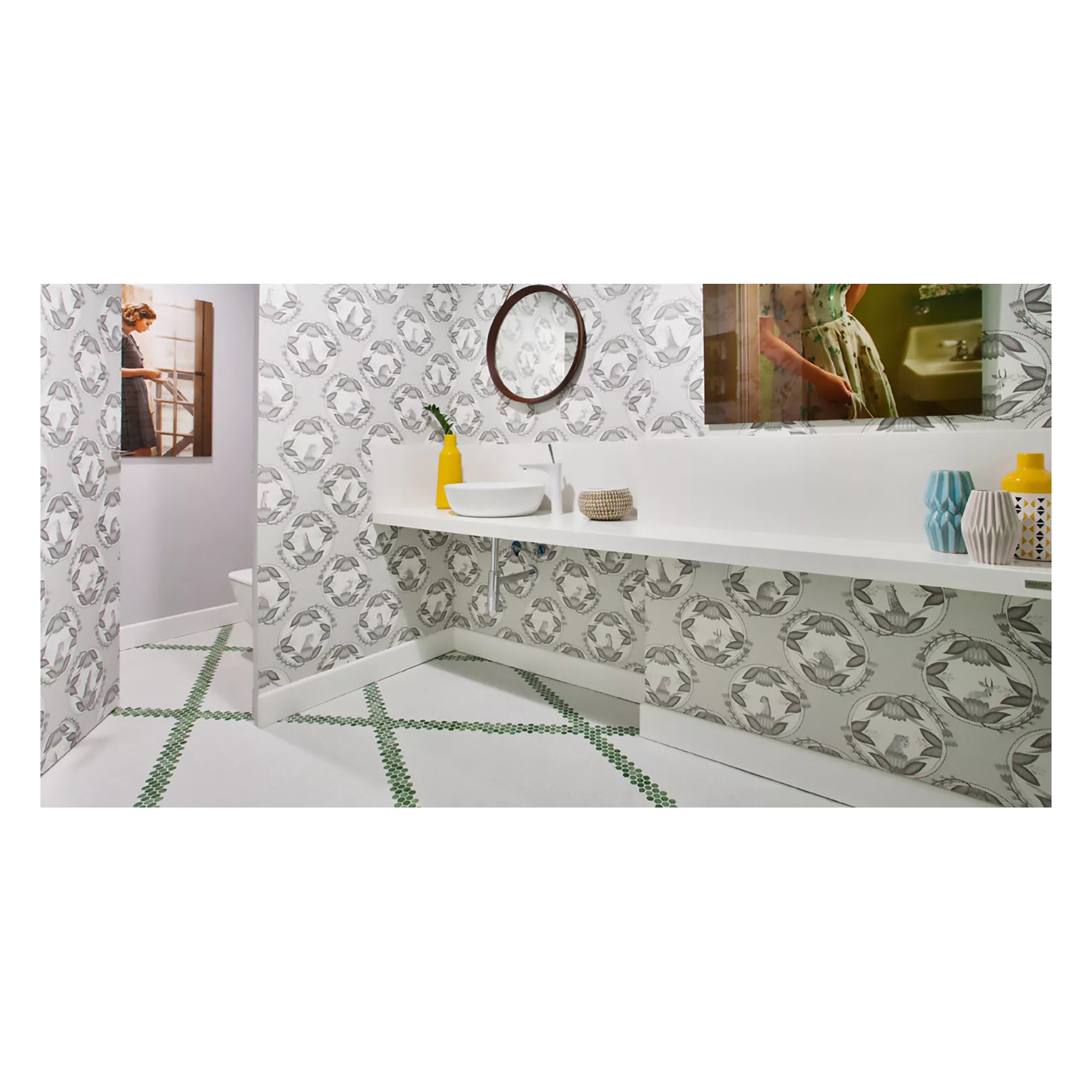 Mosaïque pâte de verre NIEBLA Hexagone 2.6x2.2cm