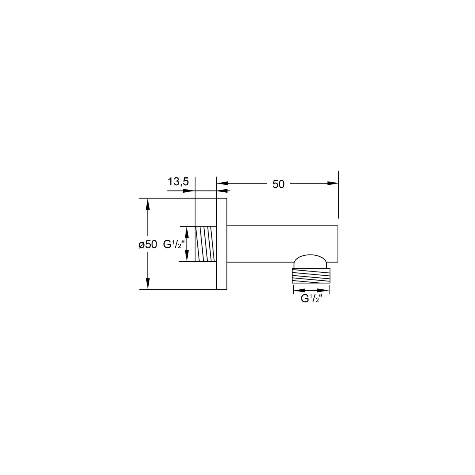 Coude de sortie douchette 1001660