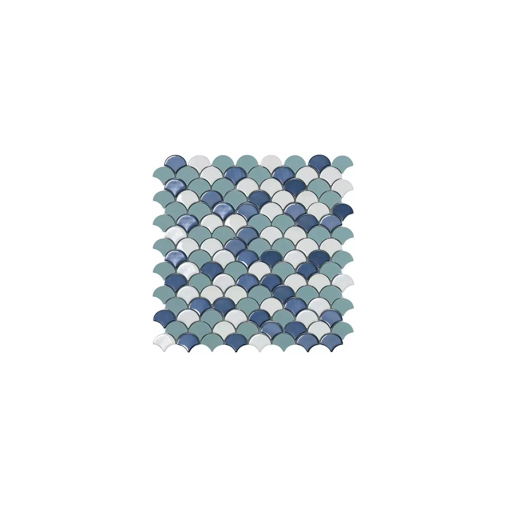 Mosaïque pâte de verre SOUL écaille 3,6x2,9cm
