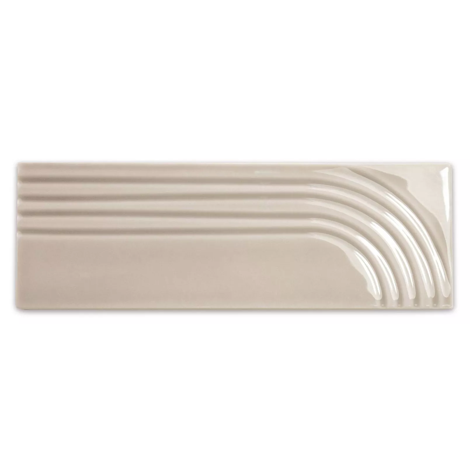 faïence GLOW Taupe décor 16,1x5,2cm