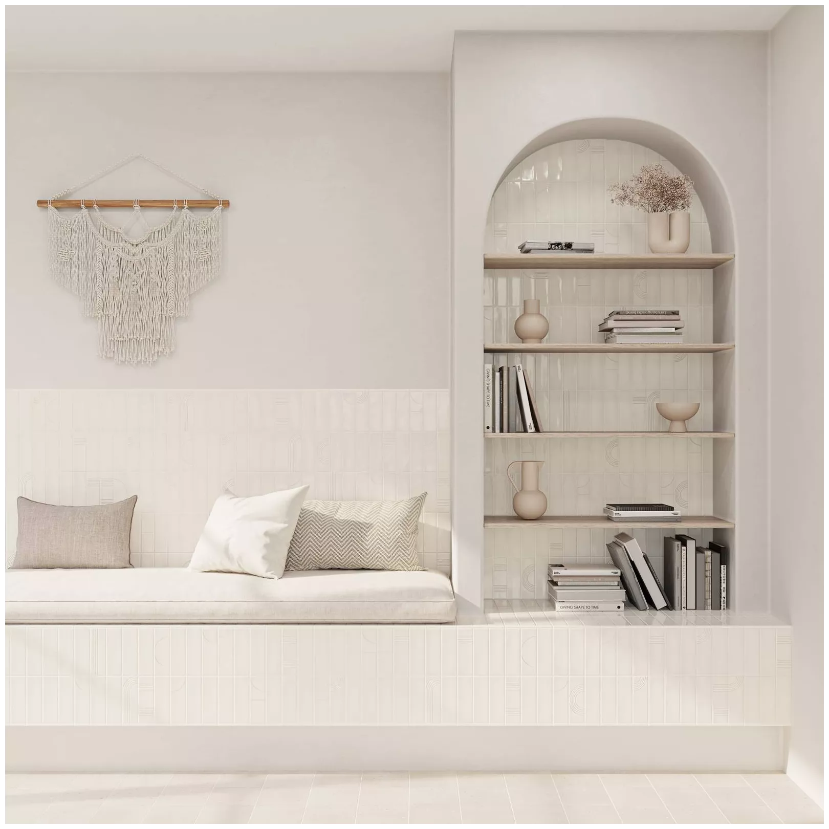 faïence GLOW Salt uni + décor 16,1x5,2cm