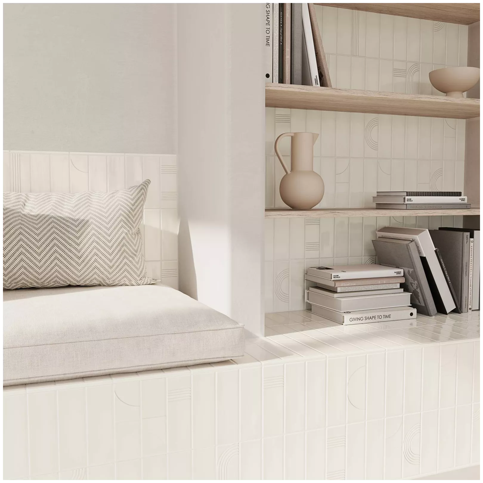 faïence GLOW Salt uni + décor 16,1x5,2cm