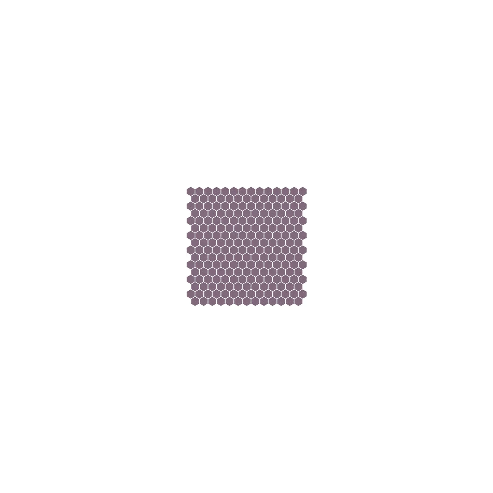 Mosaïque pâte de verre UNICOLOR Hexagone 2.6x2.2cm