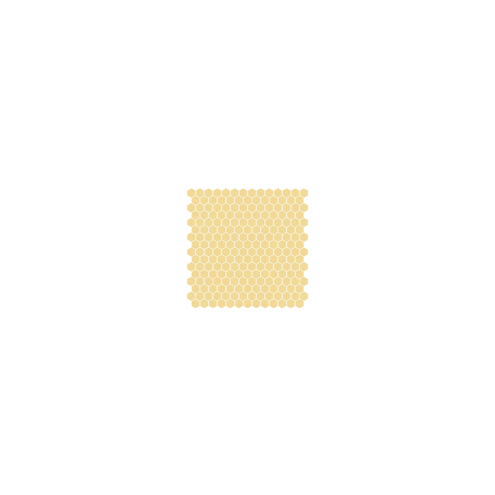 Mosaïque pâte de verre UNICOLOR Hexagone 2.6x2.2cm