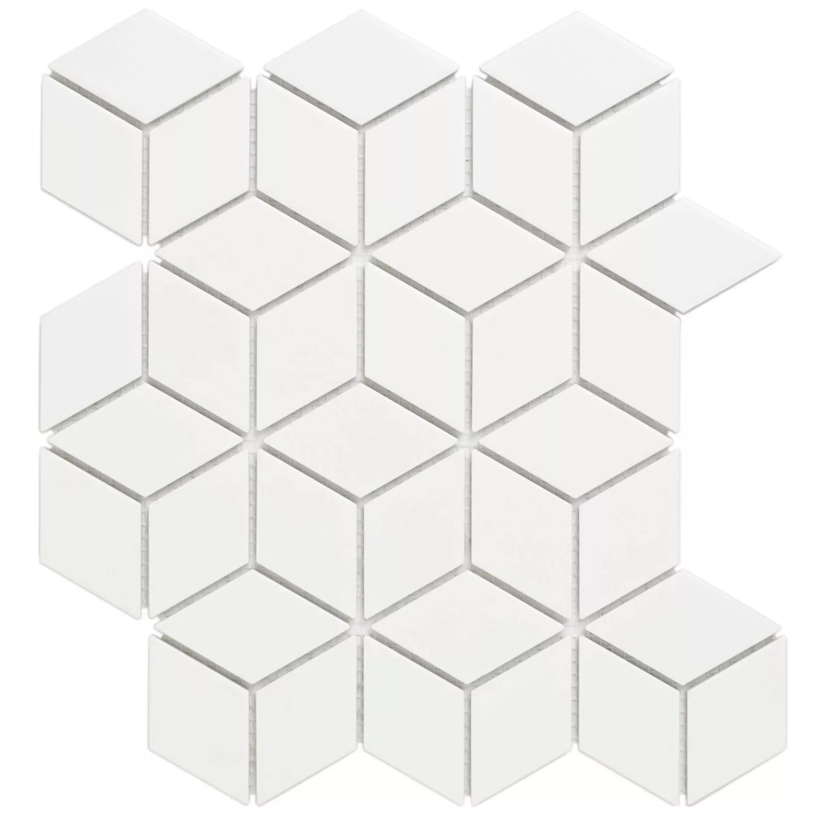 Porcelain stoneware mosaic PARIS 3D Cubic
