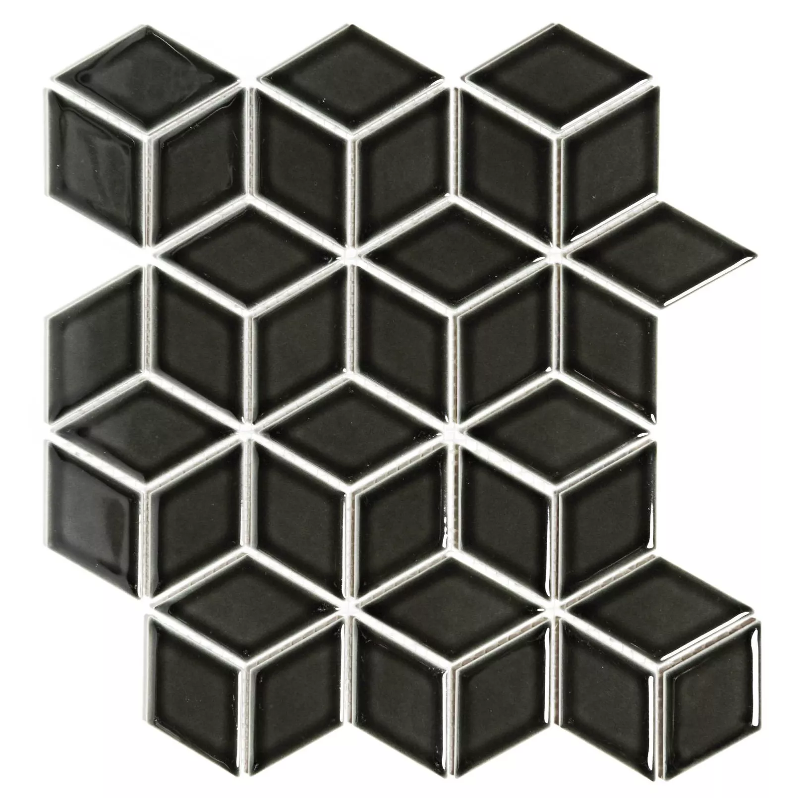 Porcelain stoneware mosaic PARIS 3D Cubic