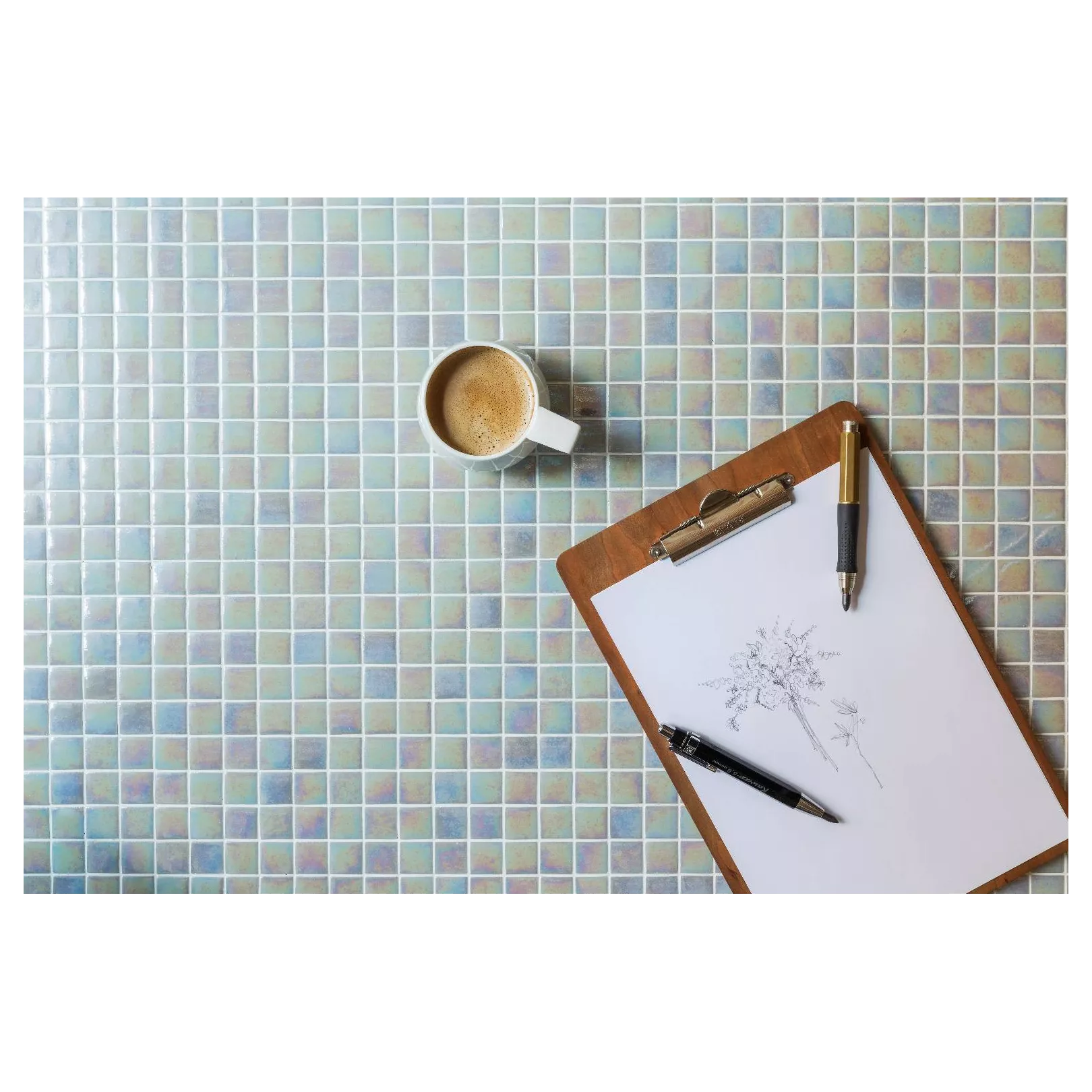 Mosaïque pâte de verre URBAN CHIC Hexagonale