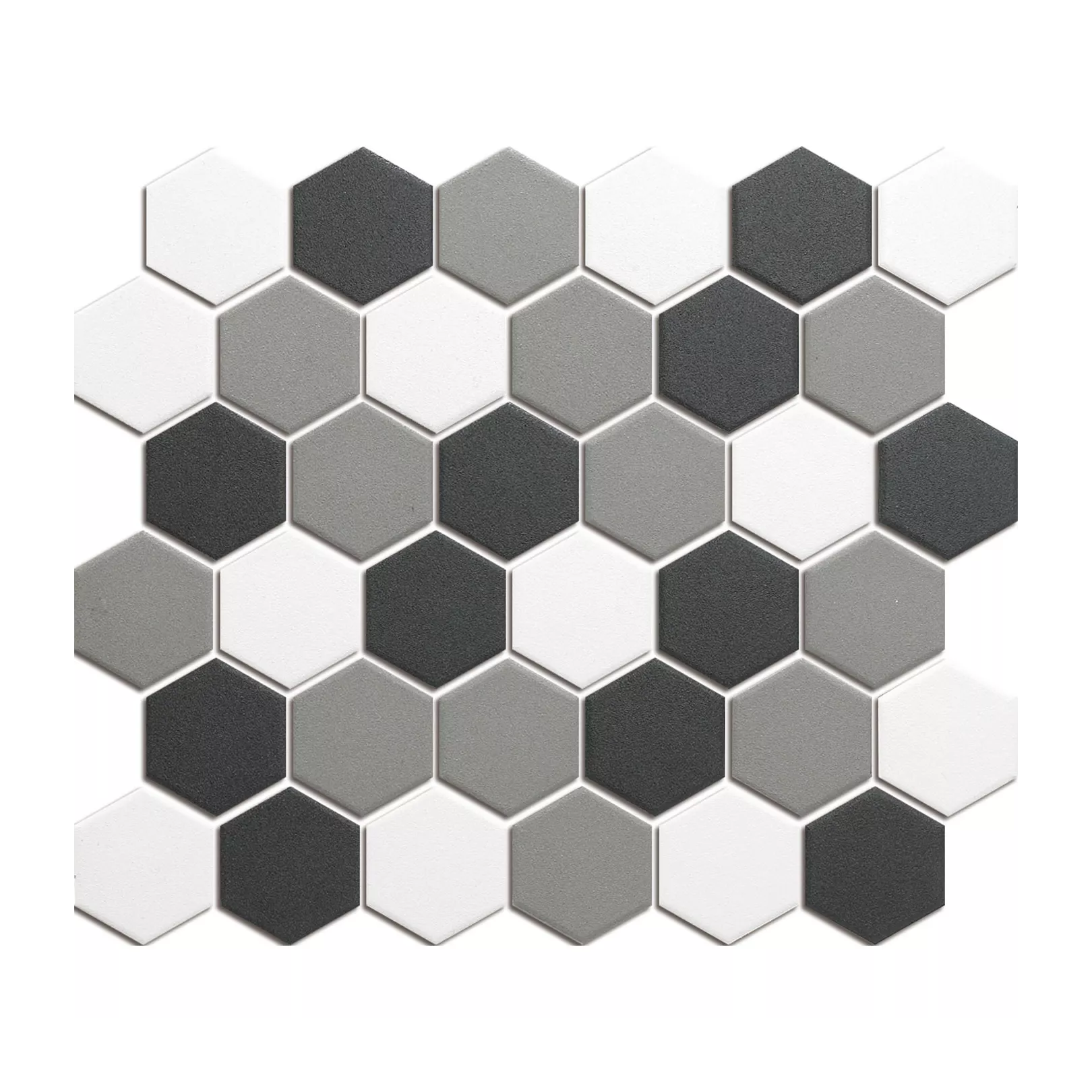 Porcelain stoneware mosaic LONDON Hexagone 5.9x5.1cm