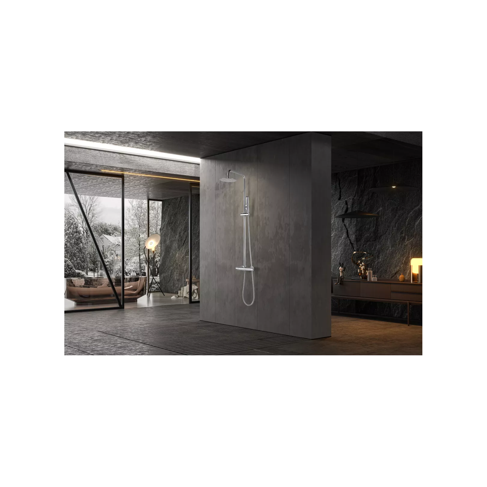 Colonne de douche externe PRECIEUSE Thermostatique