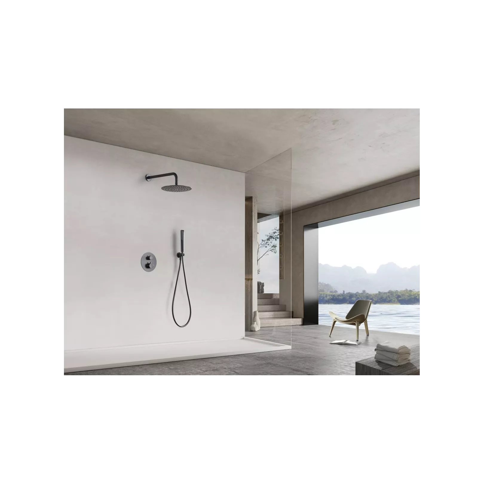 Ensemble de douche PRECIEUSE à encastrer - Thermostatique