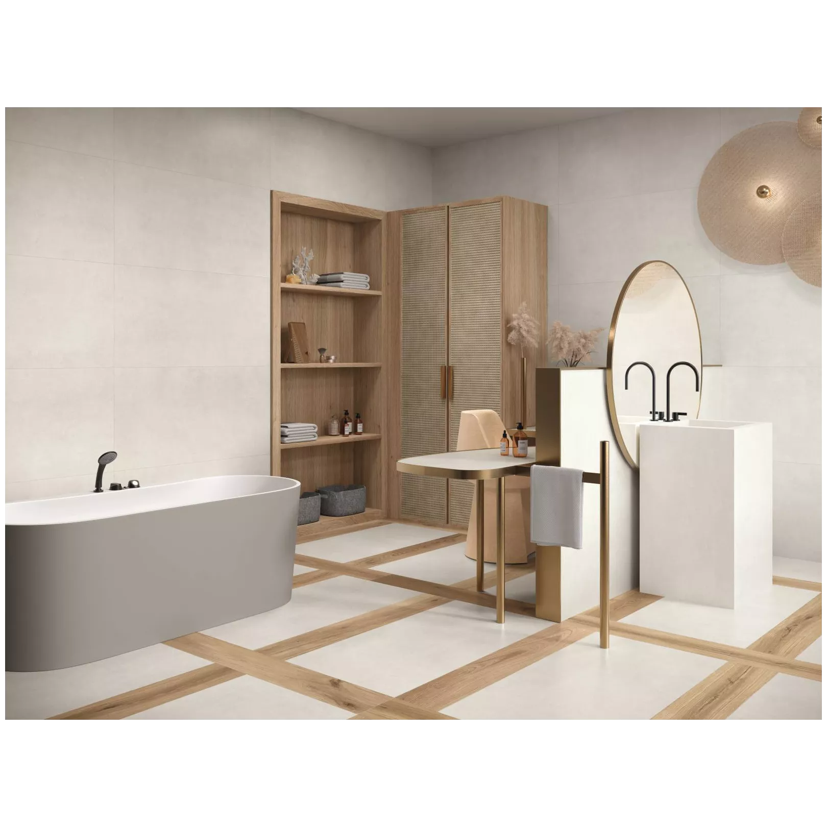 Grés cérame effet ciment CREAM