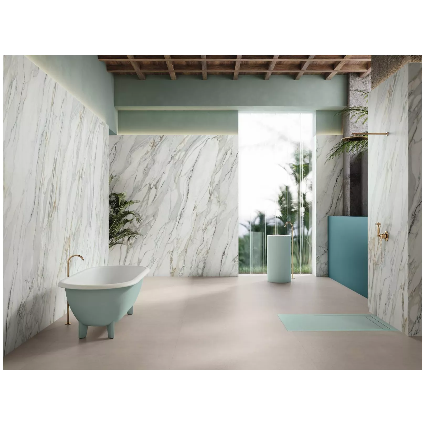 Grés cérame effet ciment CREAM