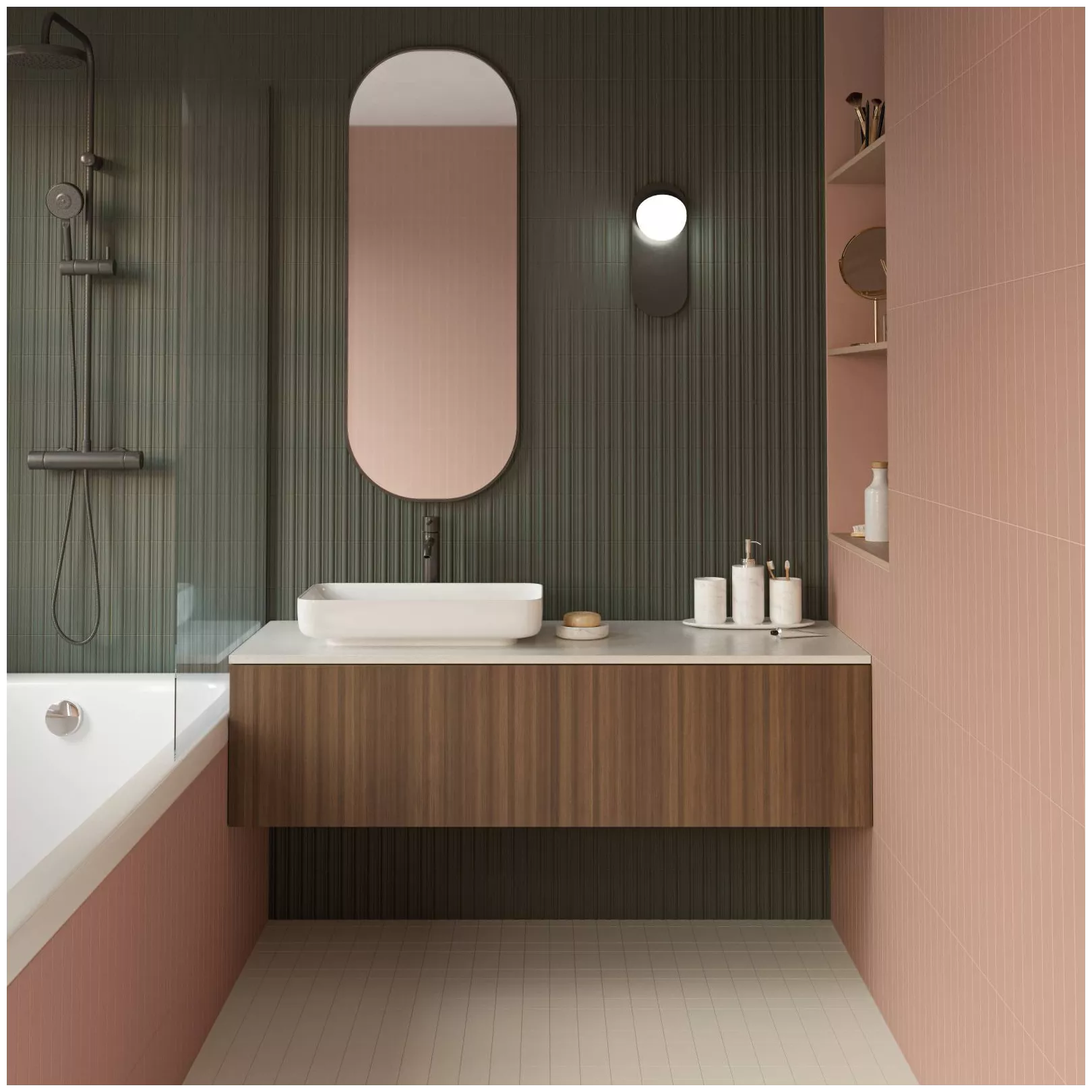 Faience effet graphique FACES