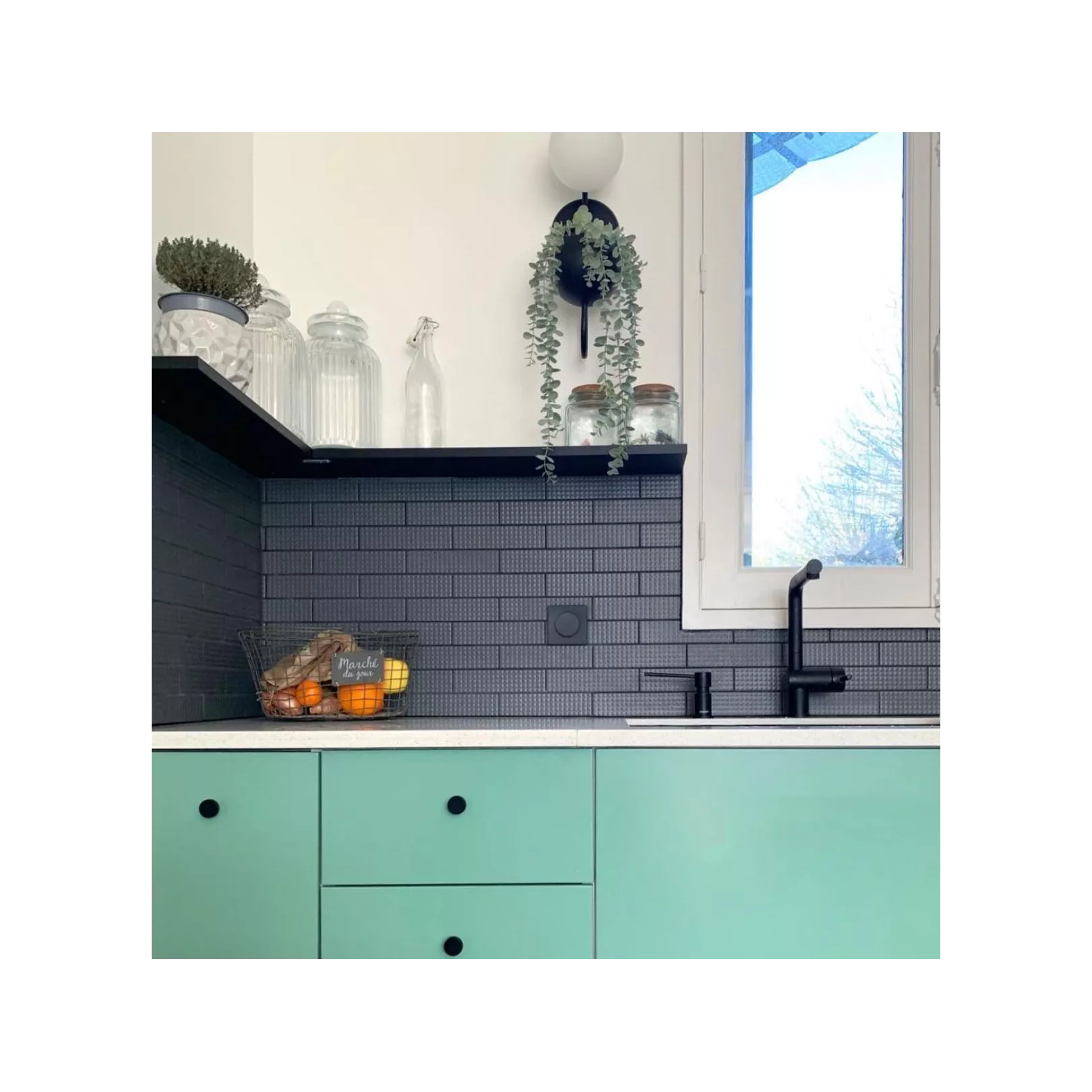 faience BISCUIT Notte 20x5cm Stud / projet : Charlotte Astruc Architecture d’Interieur