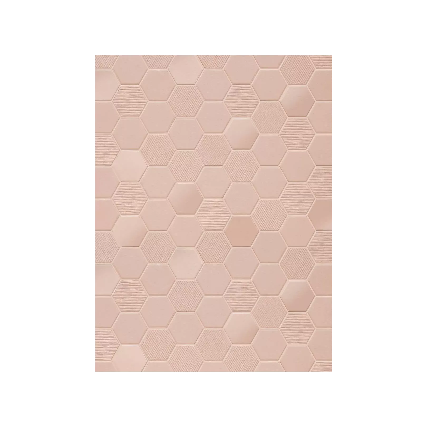 Carrelage grès cérame Hexa mosaïque 4,3x3,8cm sur trame 31,6x31,6cm (10 couleurs, mat ou décor) épaisseur 0,45cm