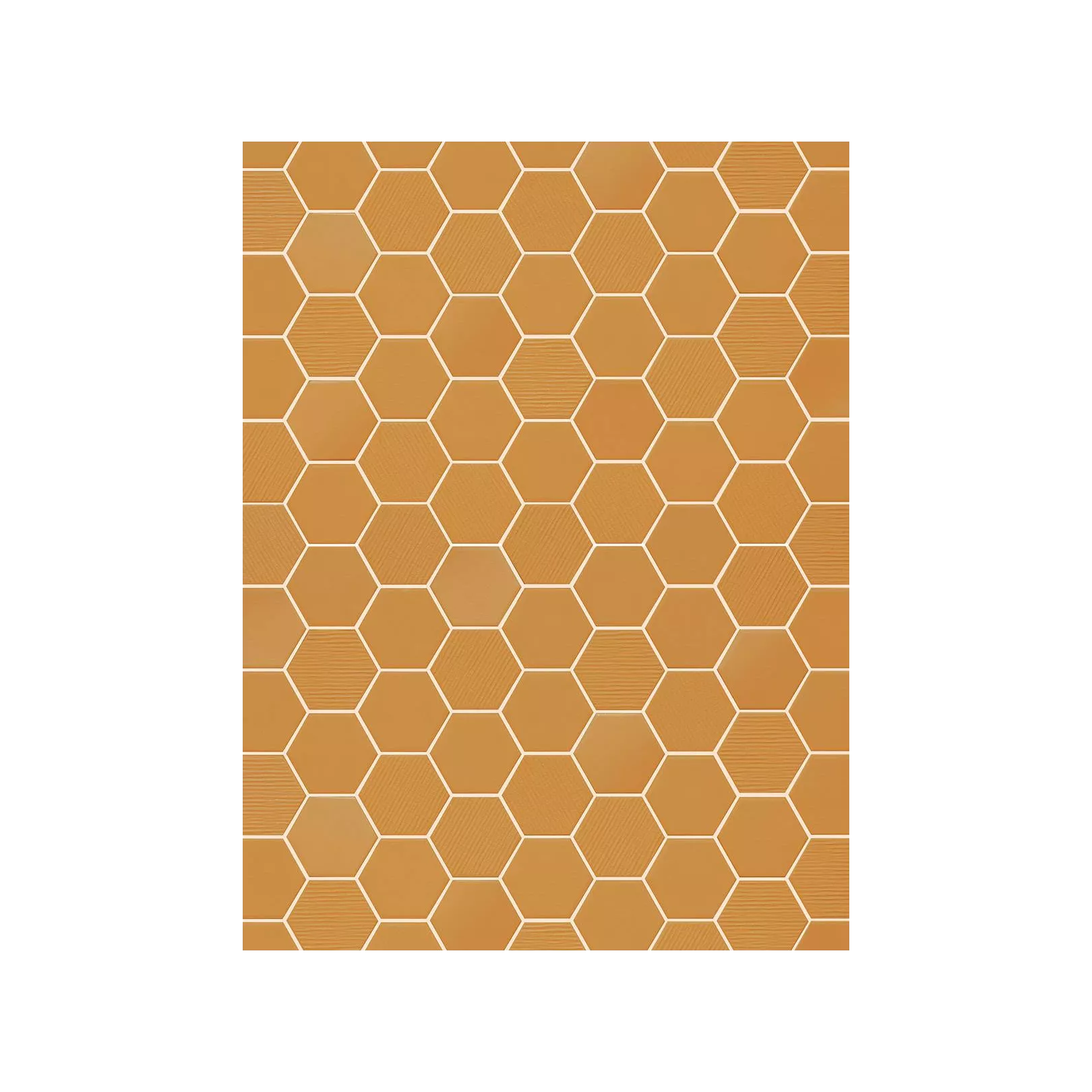 Carrelage grès cérame Hexa mosaïque 4,3x3,8cm sur trame 31,6x31,6cm (10 couleurs, mat ou décor) épaisseur 0,45cm