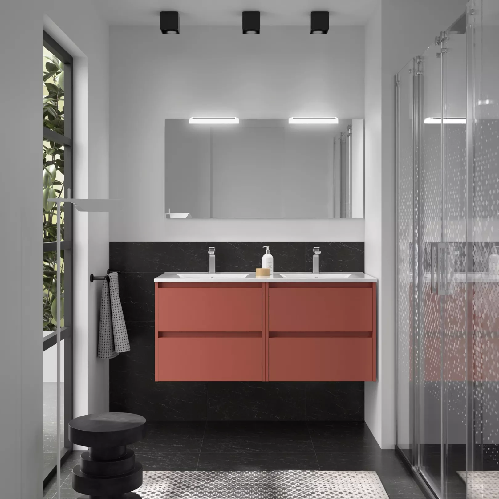 Meuble bain suspendu SPLASH 2 tiroirs / 4 tiroirs