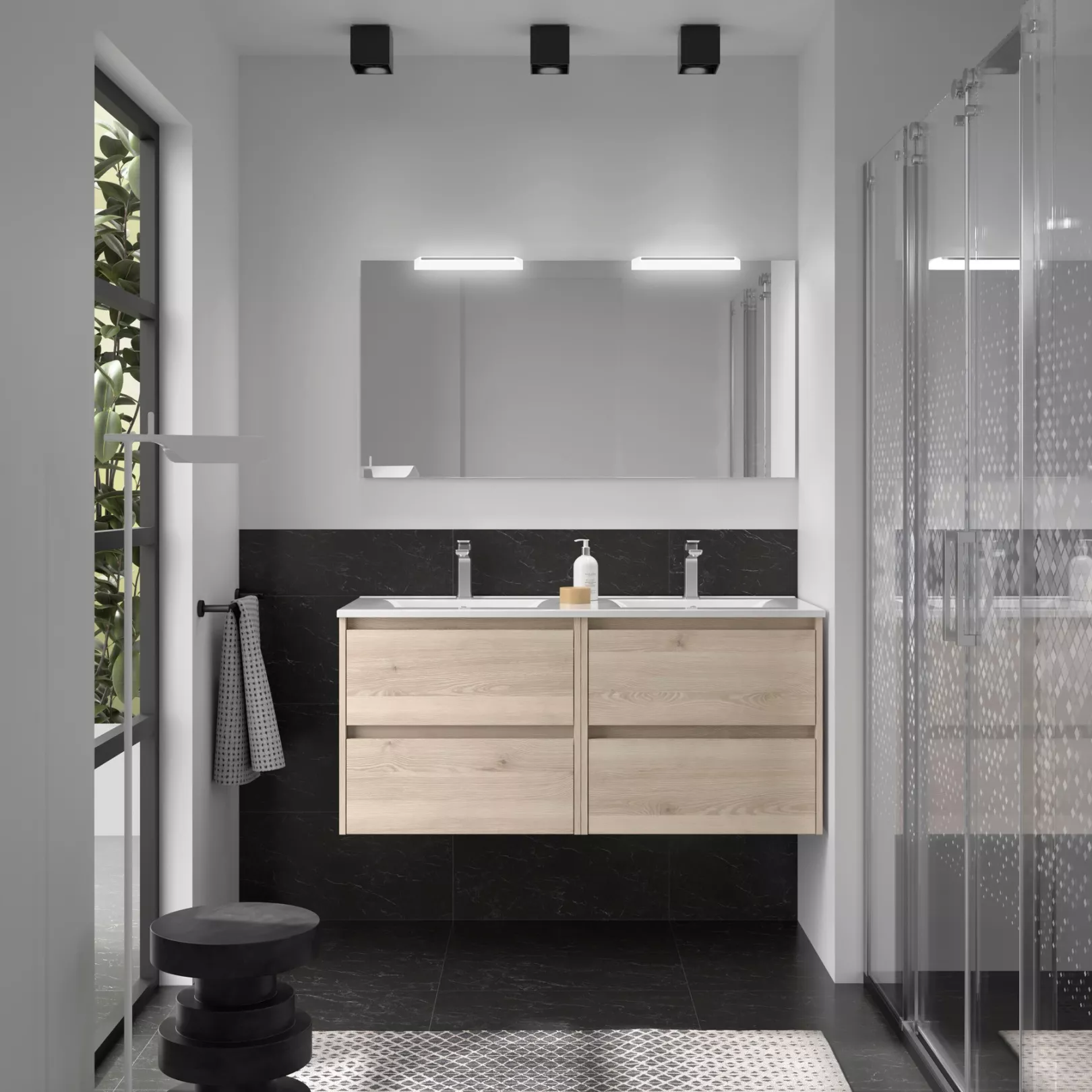 Meuble bain suspendu SPLASH 2 tiroirs / 4 tiroirs