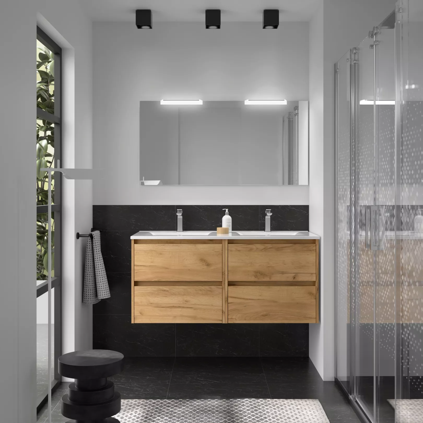 Meuble bain suspendu SPLASH 2 tiroirs / 4 tiroirs