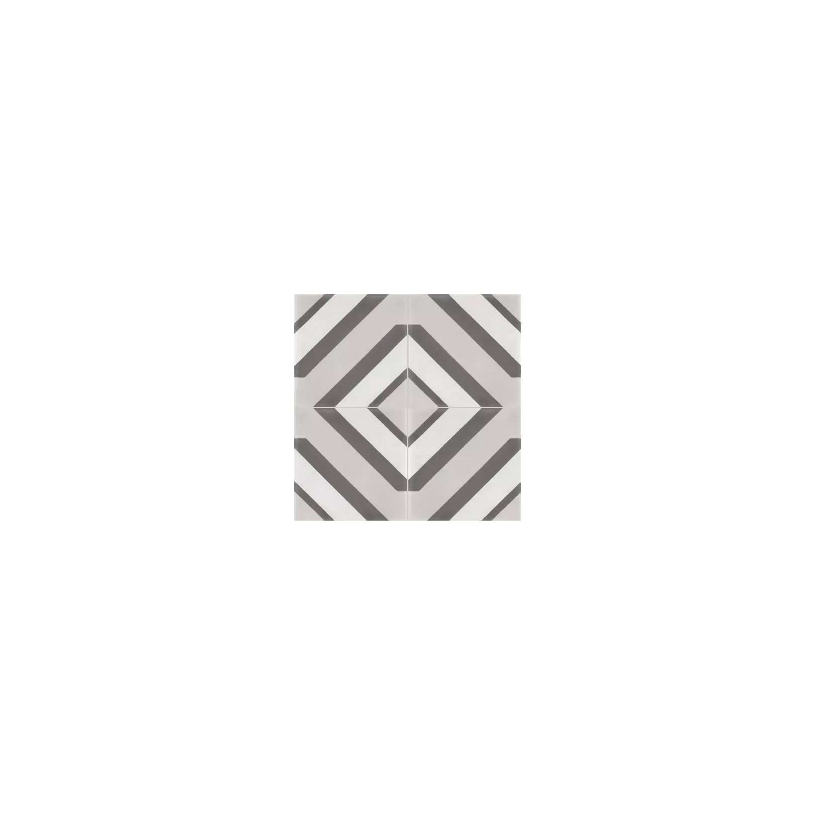Carreau de ciment coloré motif 4 carreaux gris, beige et blanc BARBADE 07.32.10