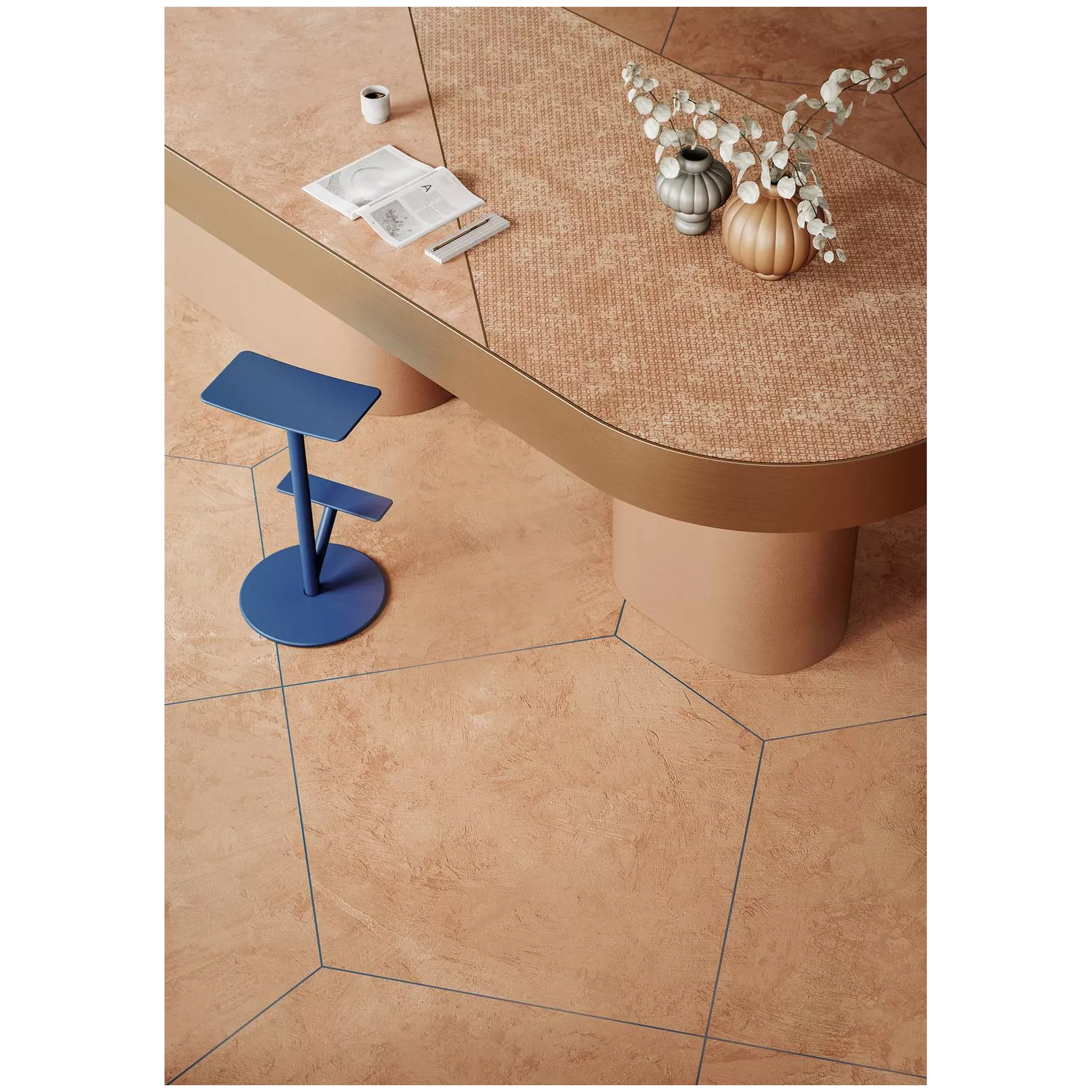 (sol) grès cérame MEDITERRANEAN Cinnamon Large Pentagon mat
(table) grès cérame MEDITERRANEAN Cinnamon & Red + Cinnamon adouci