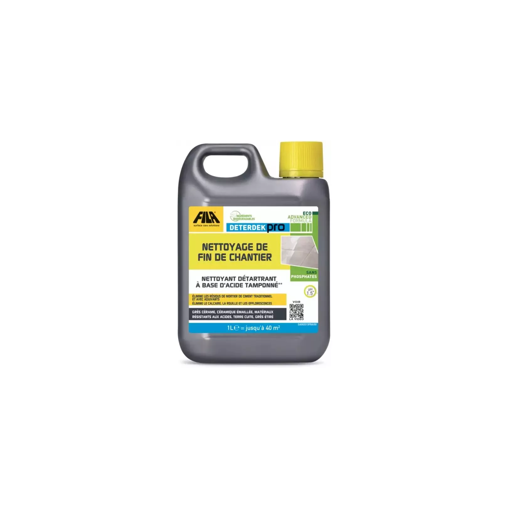 Décapant acide pour sol 1L FILA DETERDEK PRO