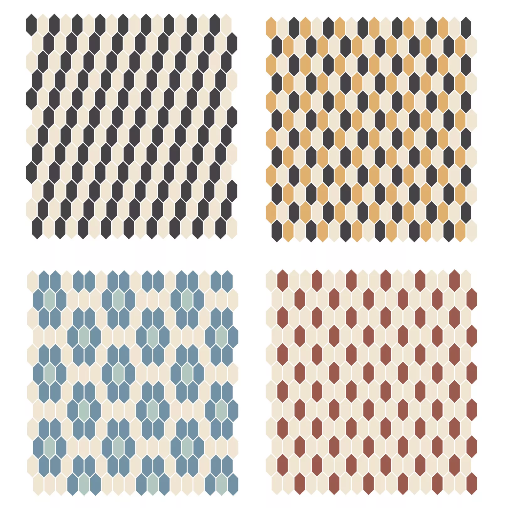 Carrelage grès cérame VICTORIAN NAVETTE DECOR